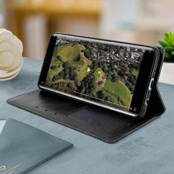 Avizar Vintage Cover Galaxy S10 Plus Schwarz