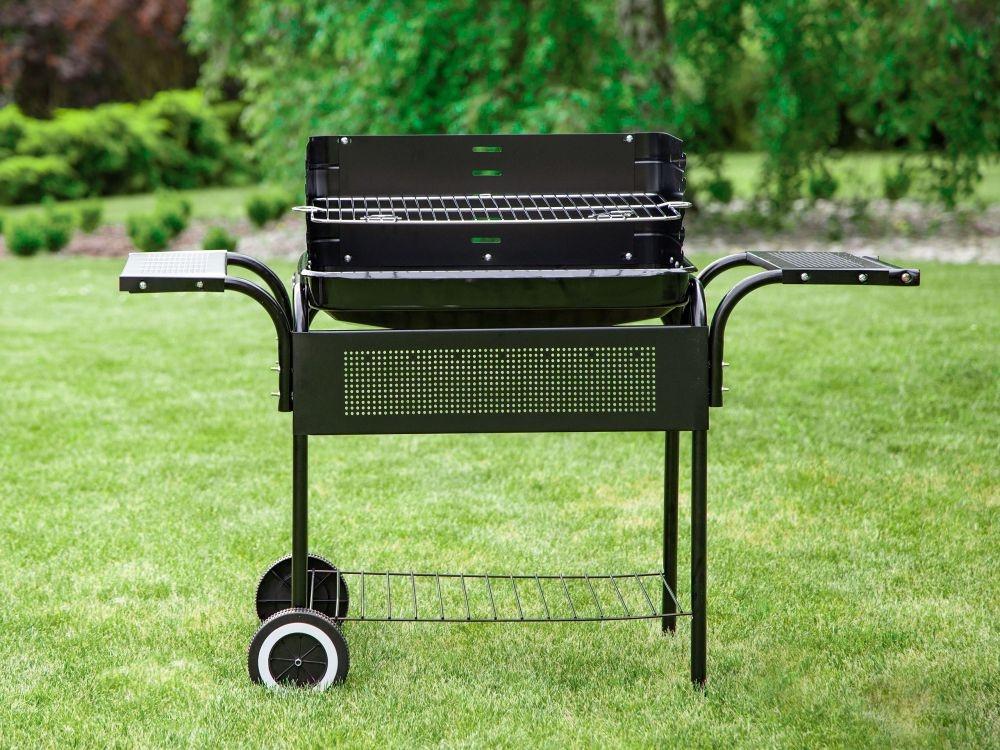 B2X Gartengrill, Metallregale, verstellbarer Rost, Räder