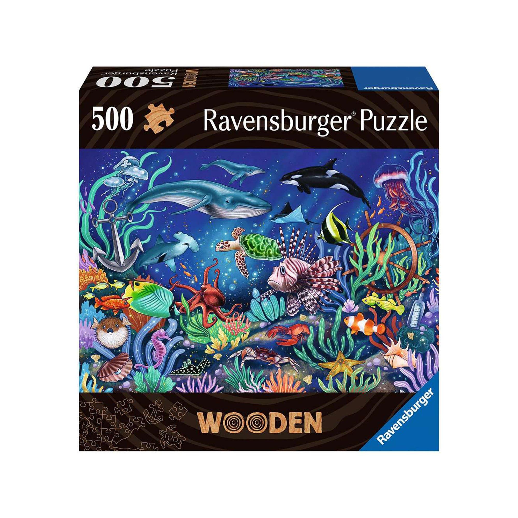 Ravensburger Holzpuzzle Unten im Meer, 500 Teile