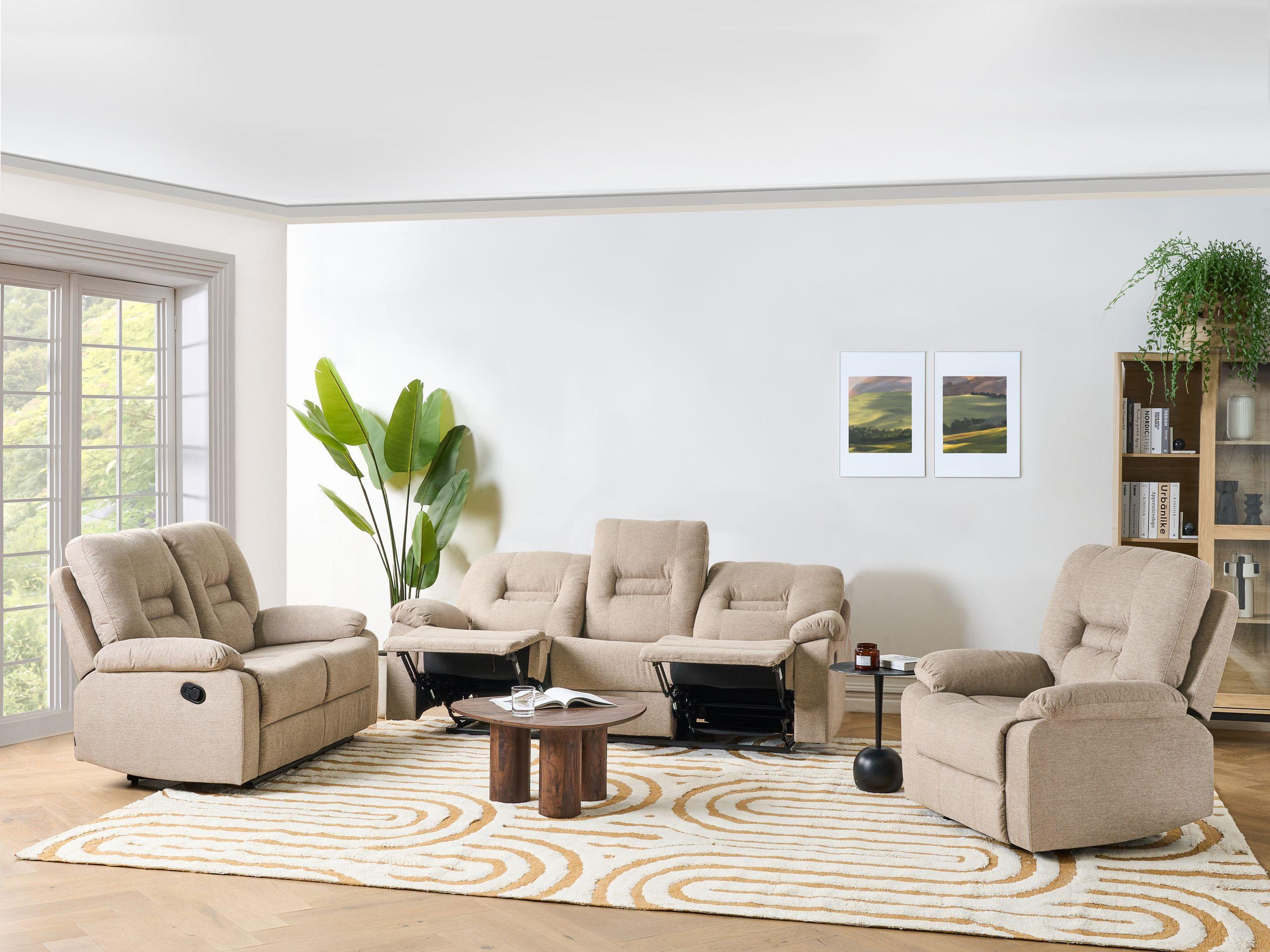 Beliani Wohnzimmer Set aus Polyester Modern BERGEN