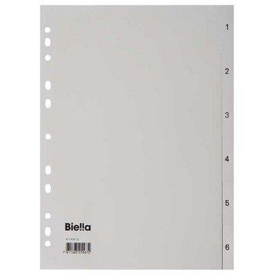 Biella BIELLA Register PP grau A4 471406.00 1-6, Vollformat
