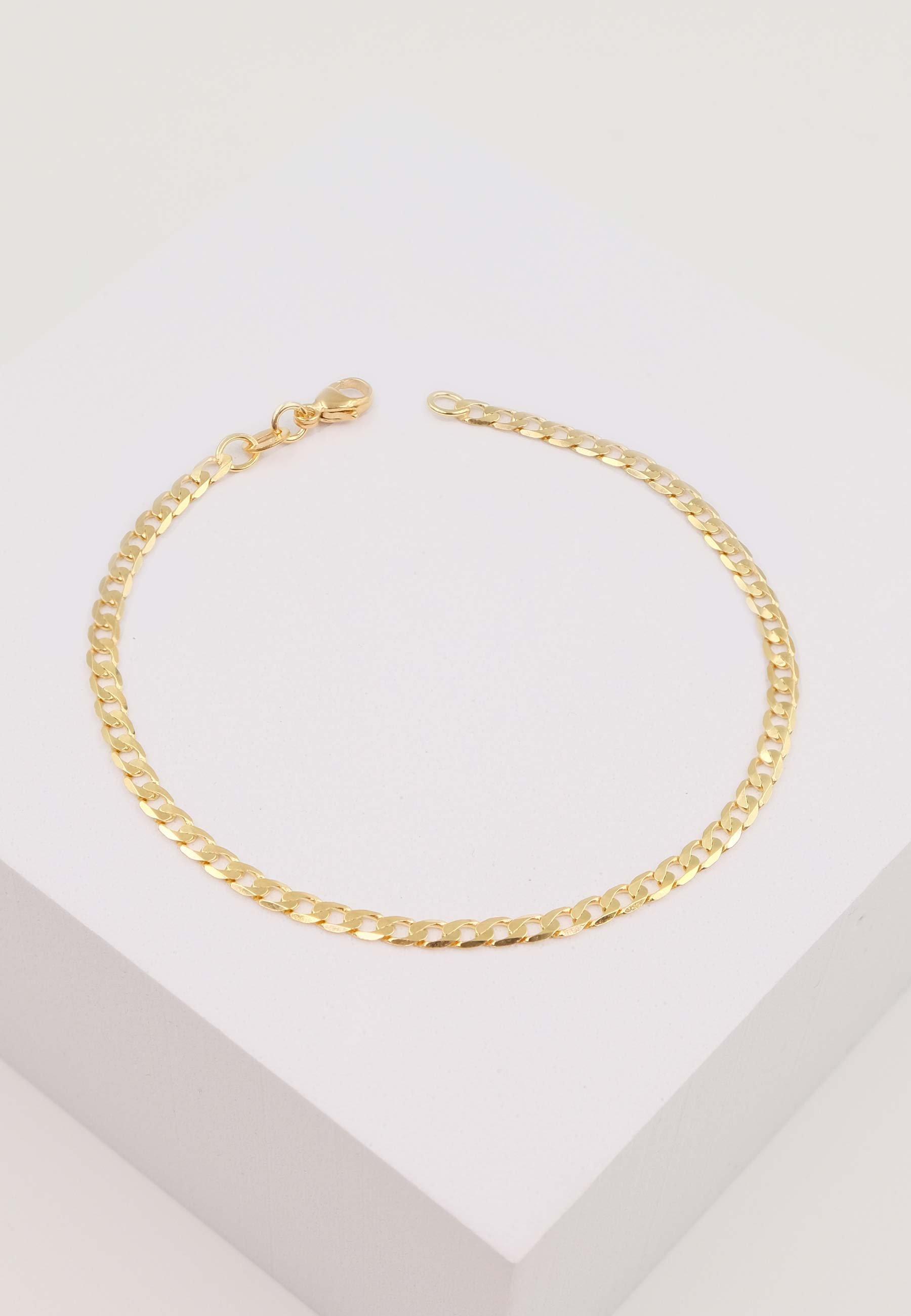 MUAU Schmuck Bracelet Panzer Gelbgold 750, 19cm, 3.1mm