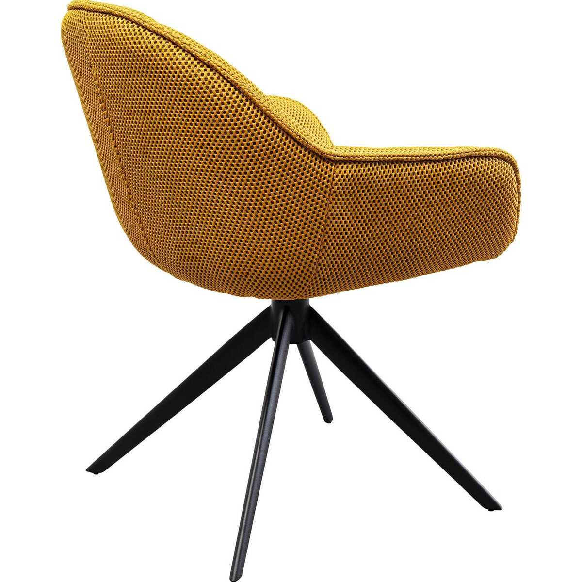 KARE Design Drehstuhl Carlito Mesh gelb