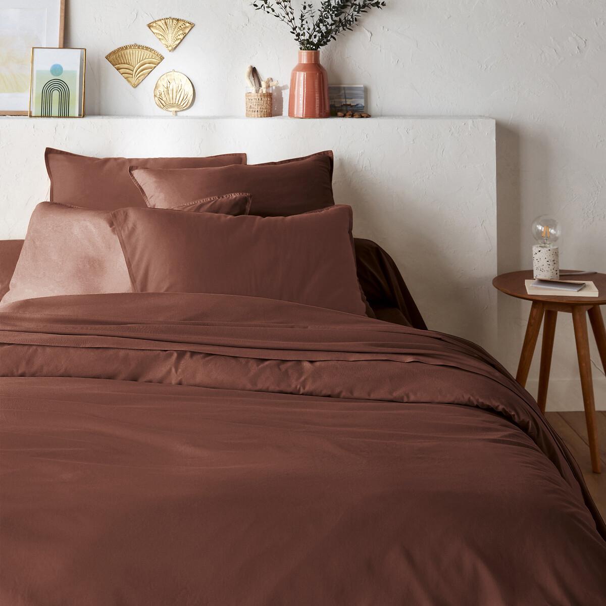 La Redoute Intérieurs Unifarbener Duvetbezug aus gewaschener Baumwolle Scenario
