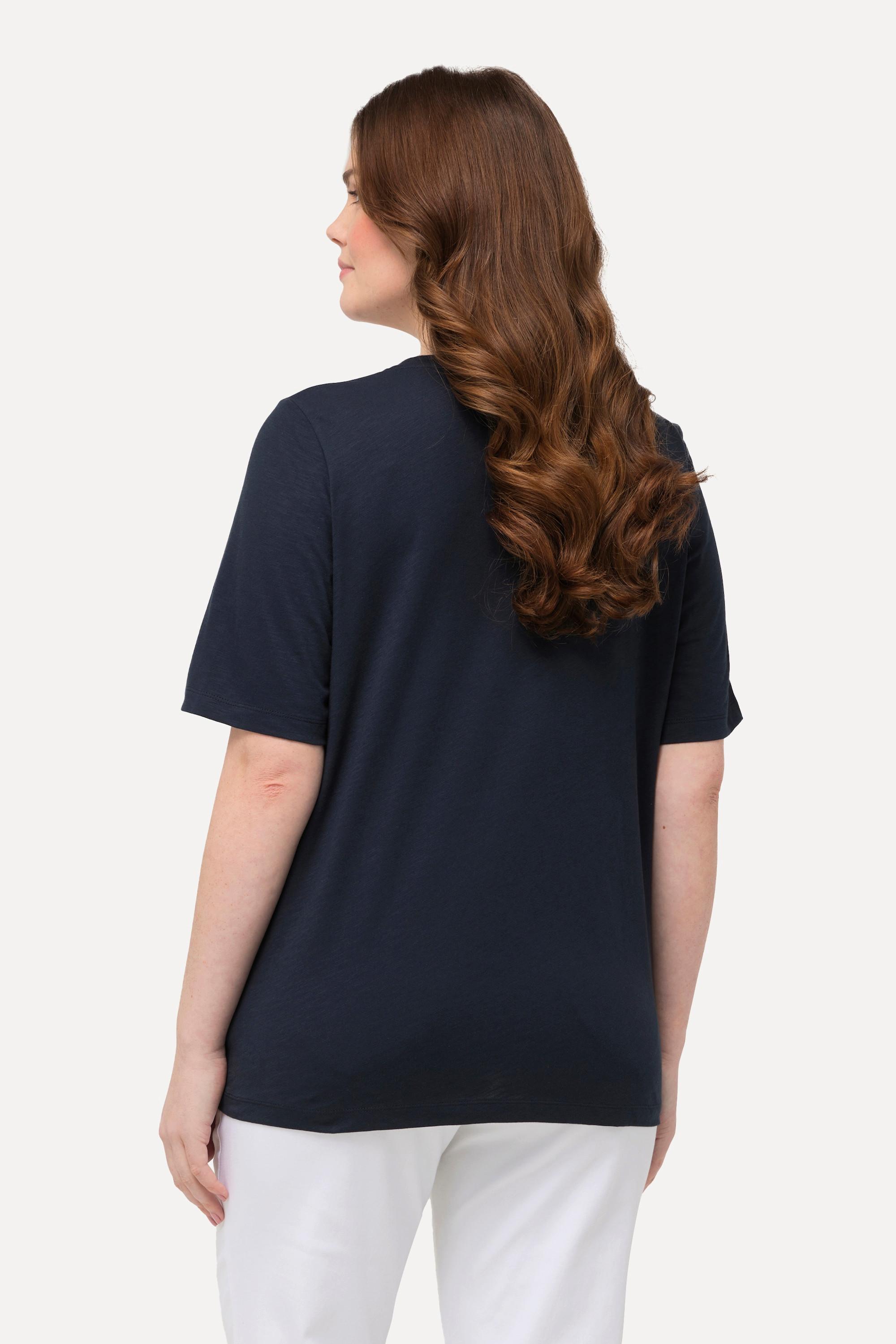 Ulla Popken Classic Trachtenmotiv Rundhals Halbarm T-Shirt