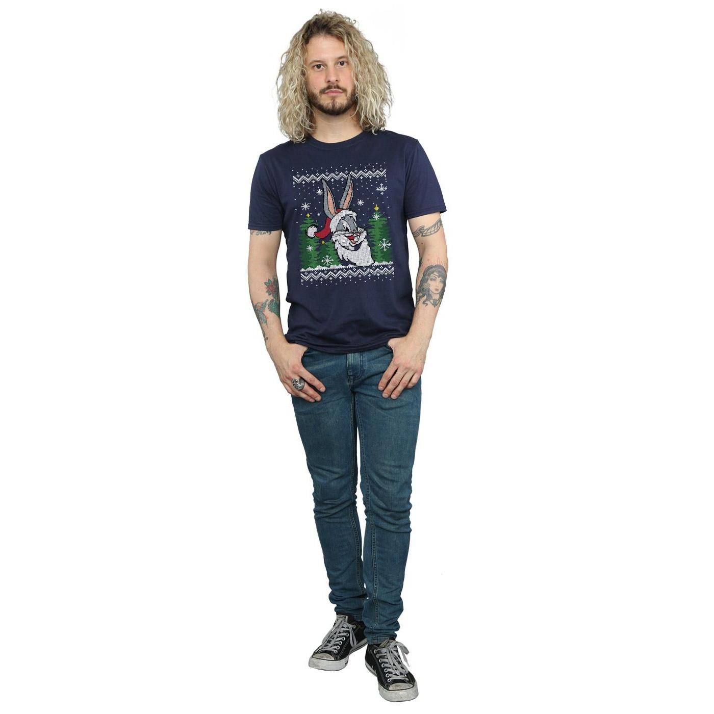 LOONEY TUNES Bugs Bunny Christmas Print T-Shirt