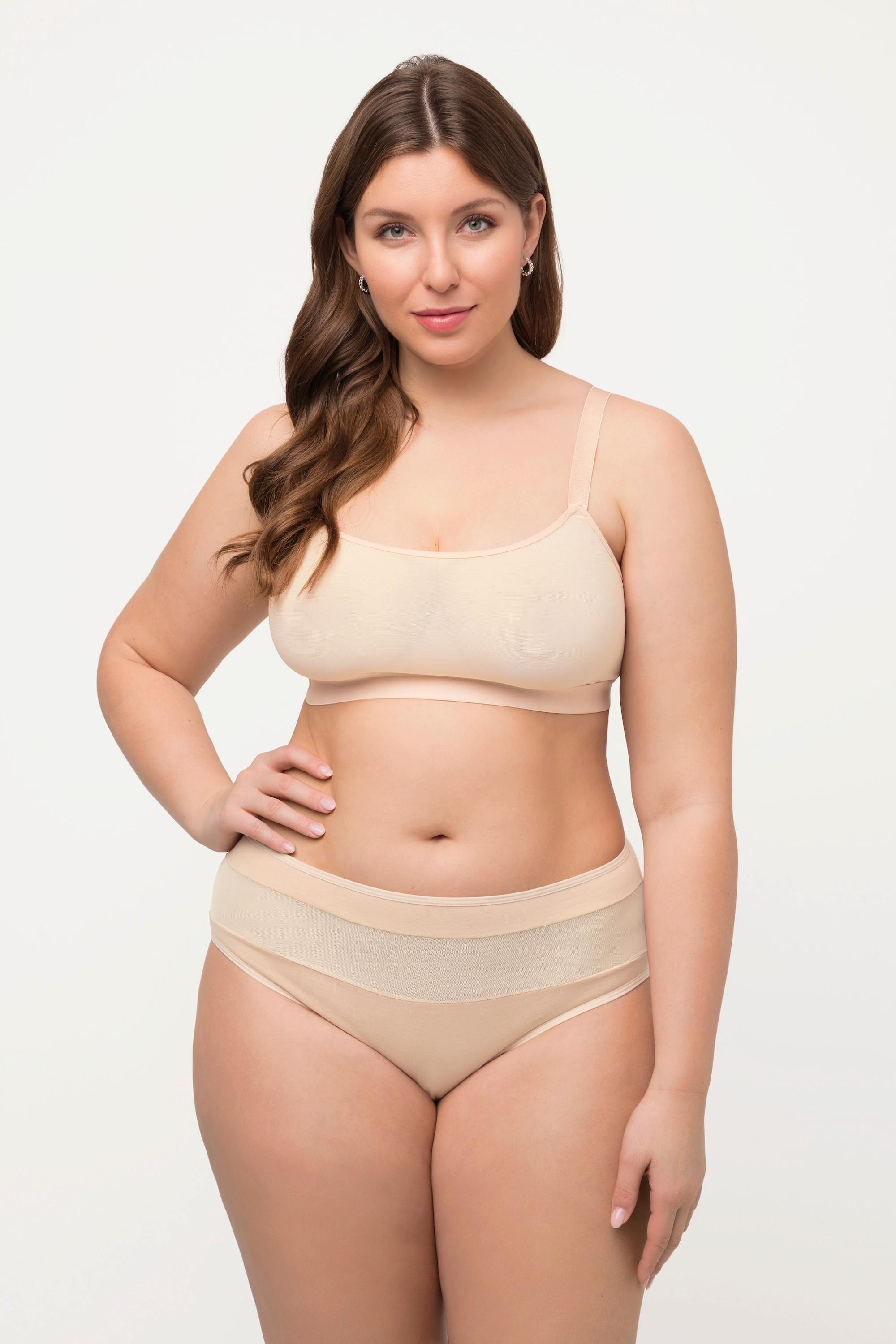 Ulla Popken Bustier, Unterbrustband, Mesh