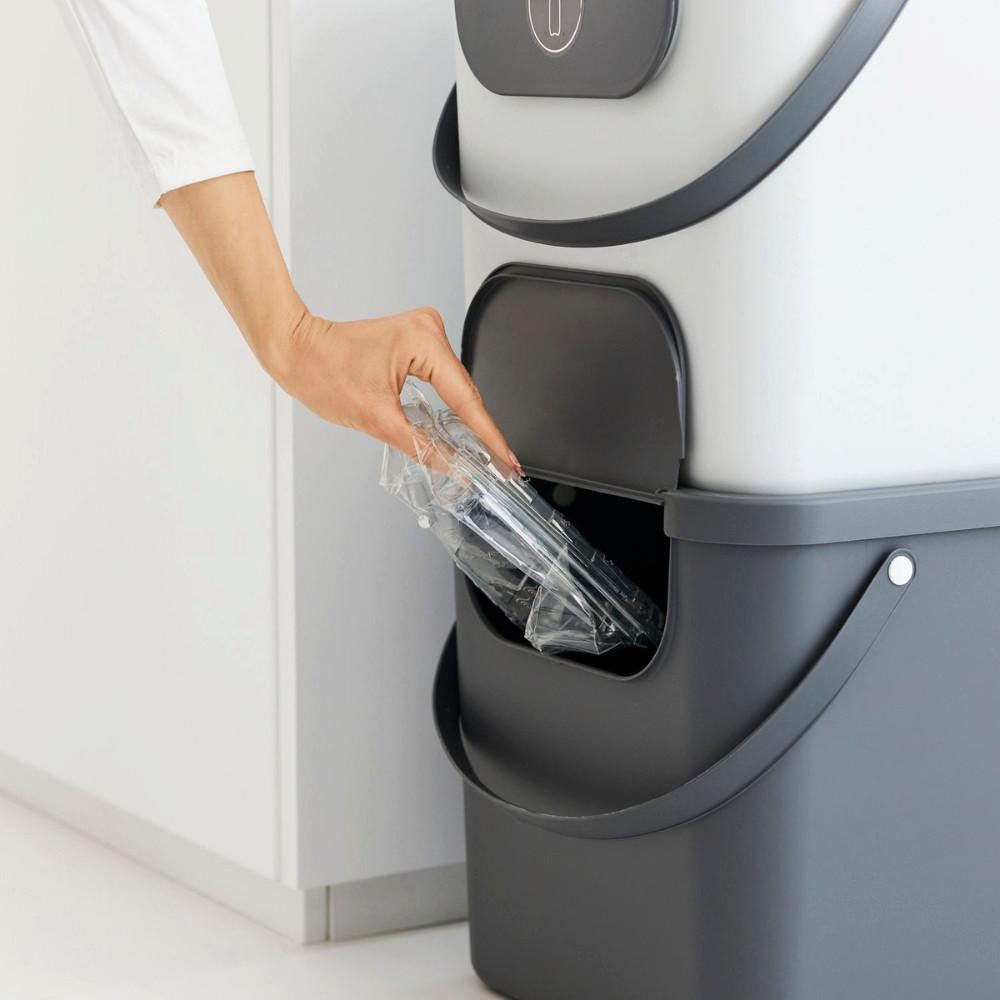 rotho ALBULA Recycling Müllsystem 40L Anthrazit