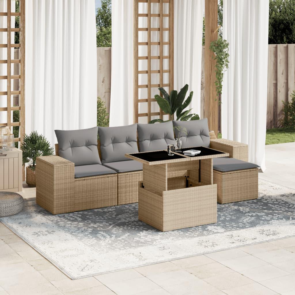 VidaXL Garten sofagarnitur poly-rattan