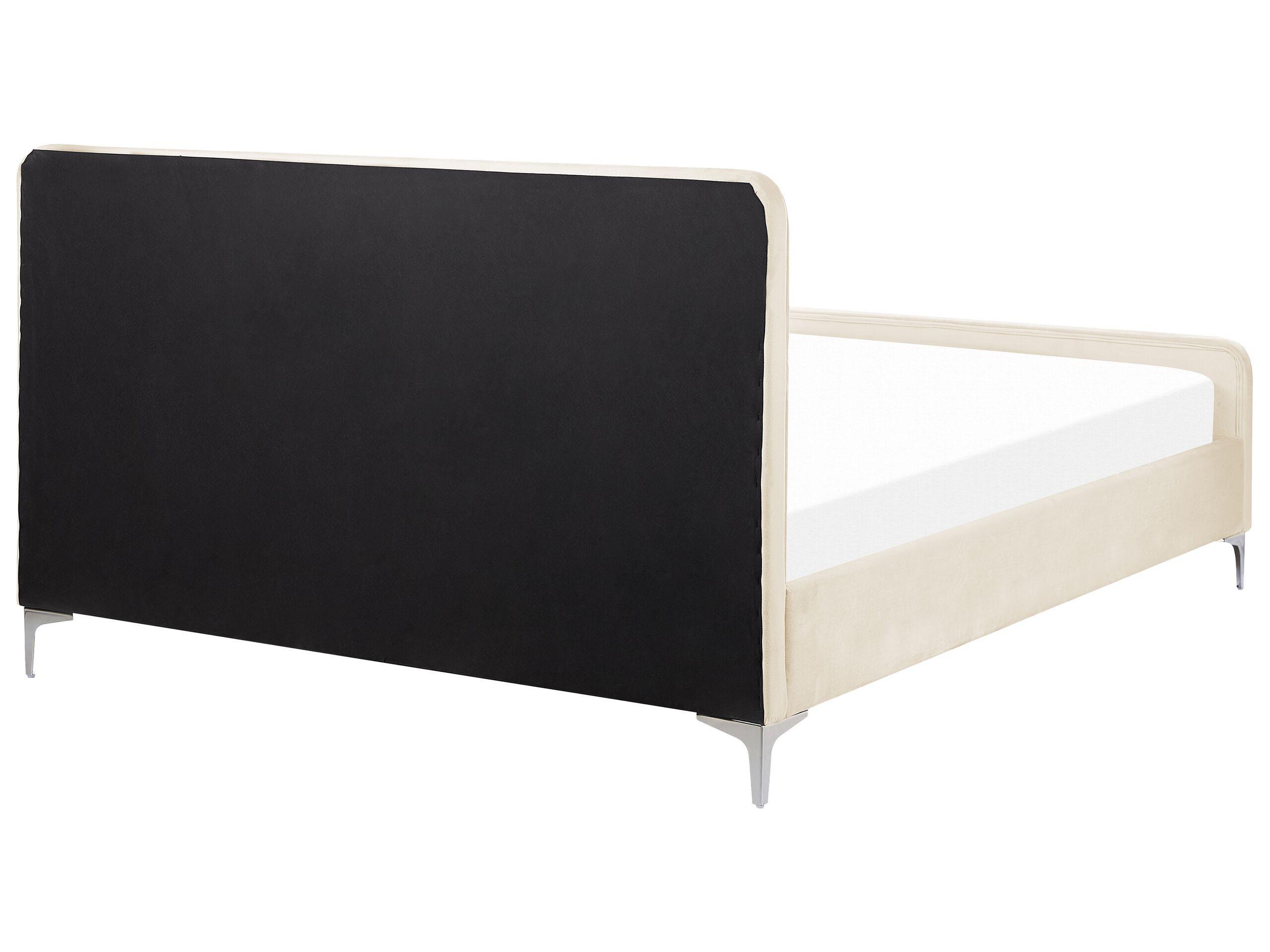 Beliani Bett mit Lattenrost aus Samtstoff Modern LUNAN