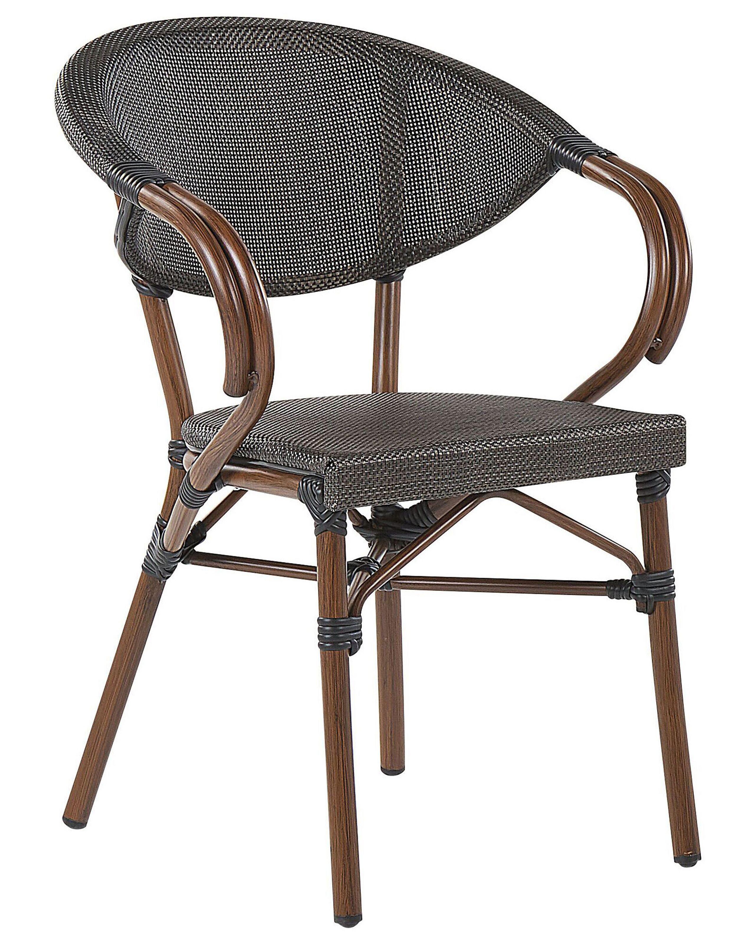 Beliani Gartenstuhl 4er Set aus Aluminium Retro CASPRI