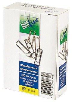 BÜROLINE BÜROLINE Büroklammern Gr.3 110103 vernickelt, 28mm 100 Stück