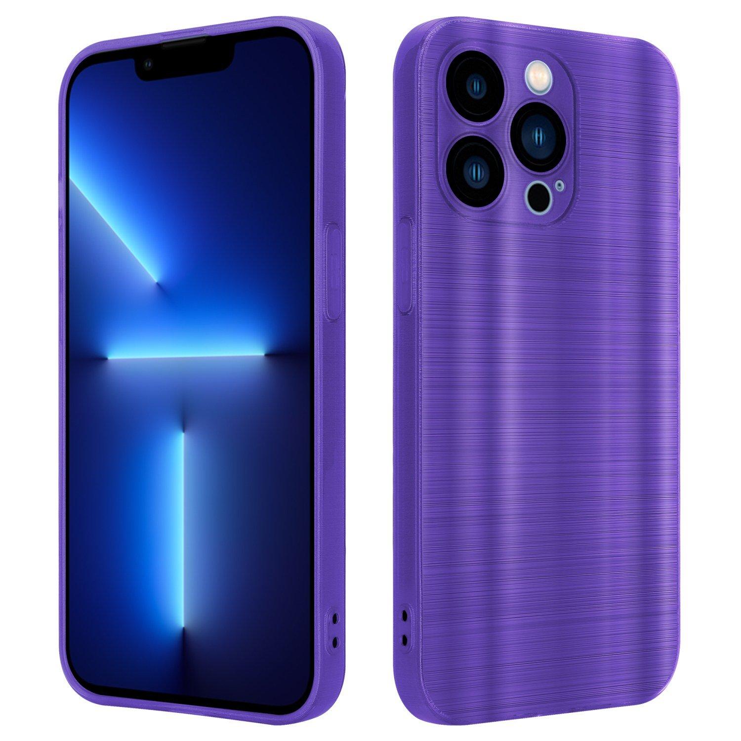 Cadorabo Hülle für Apple iPhone 13 PRO im Brushed Design