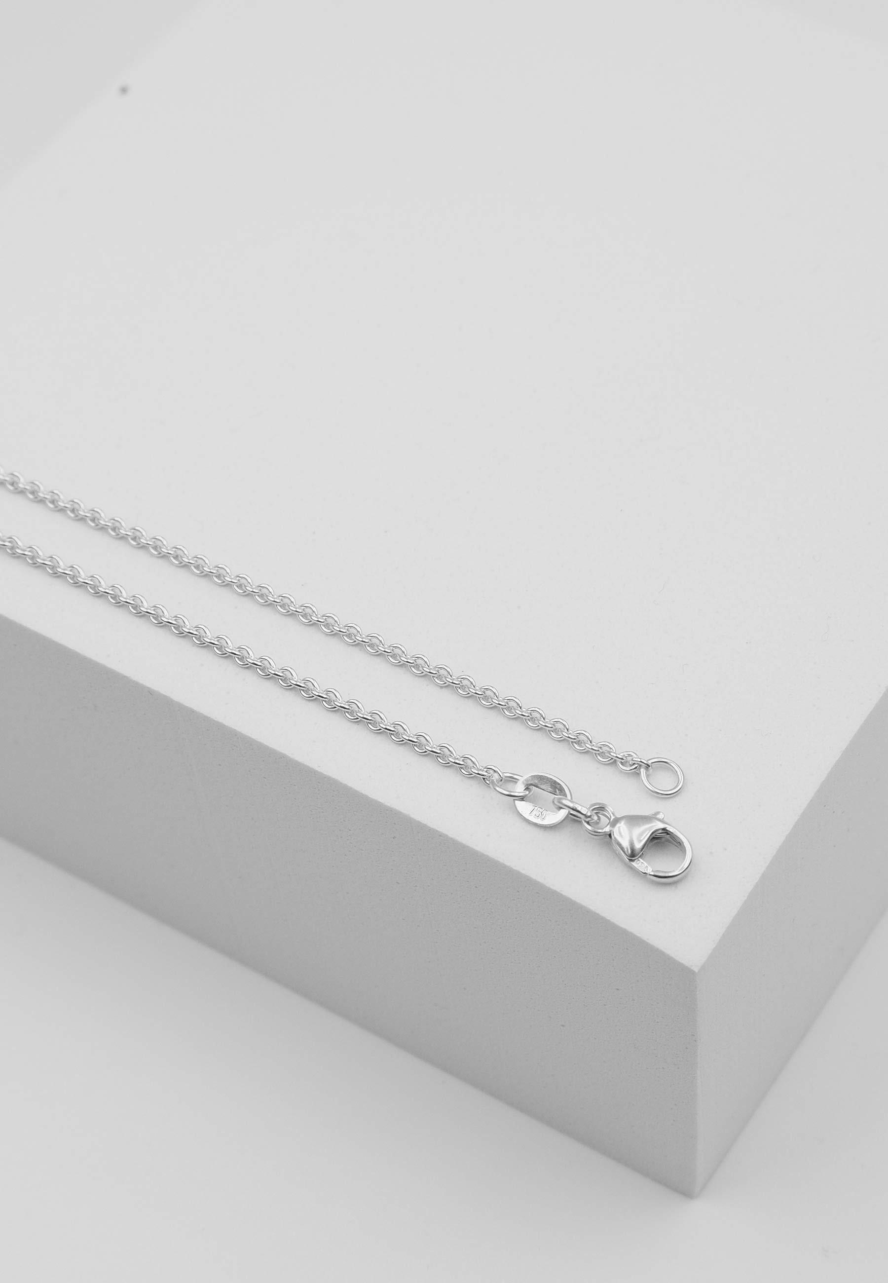 MUAU Schmuck Collier Rundanker Weissgold 750, 1.7mm, 55cm