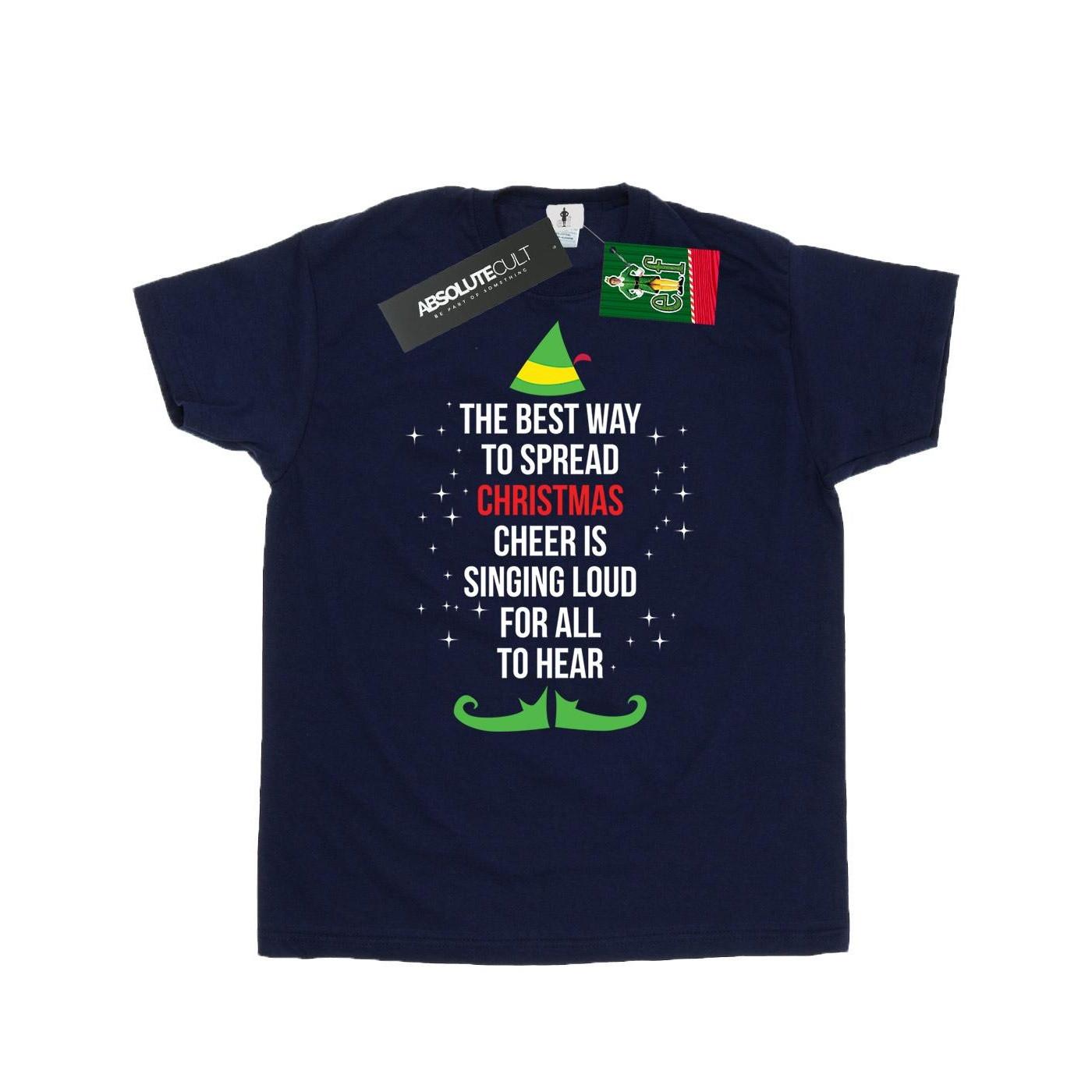 Elf Christmas Cheer Print T-Shirt