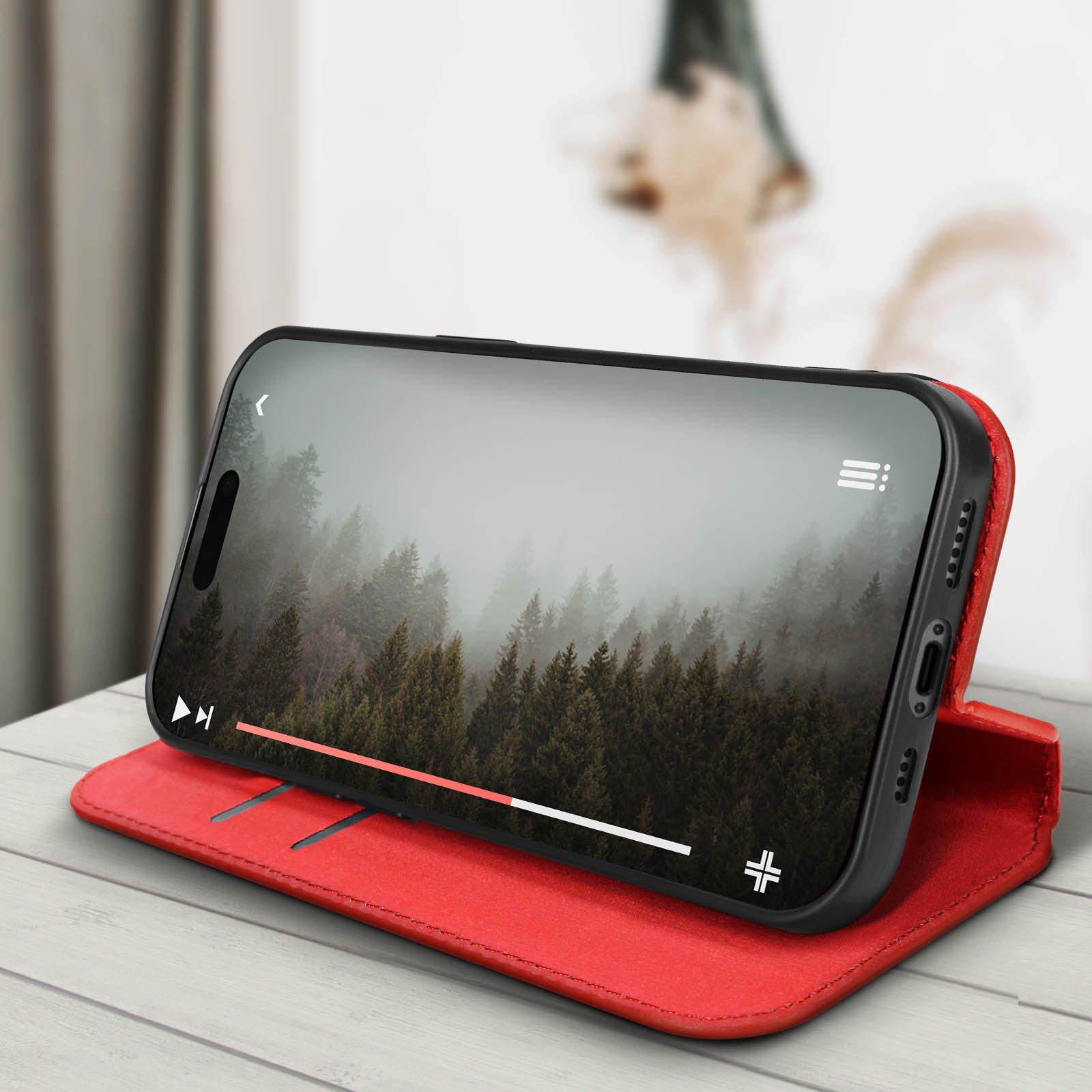 Avizar Classic Cover Apple iPhone 15 Pro Rot