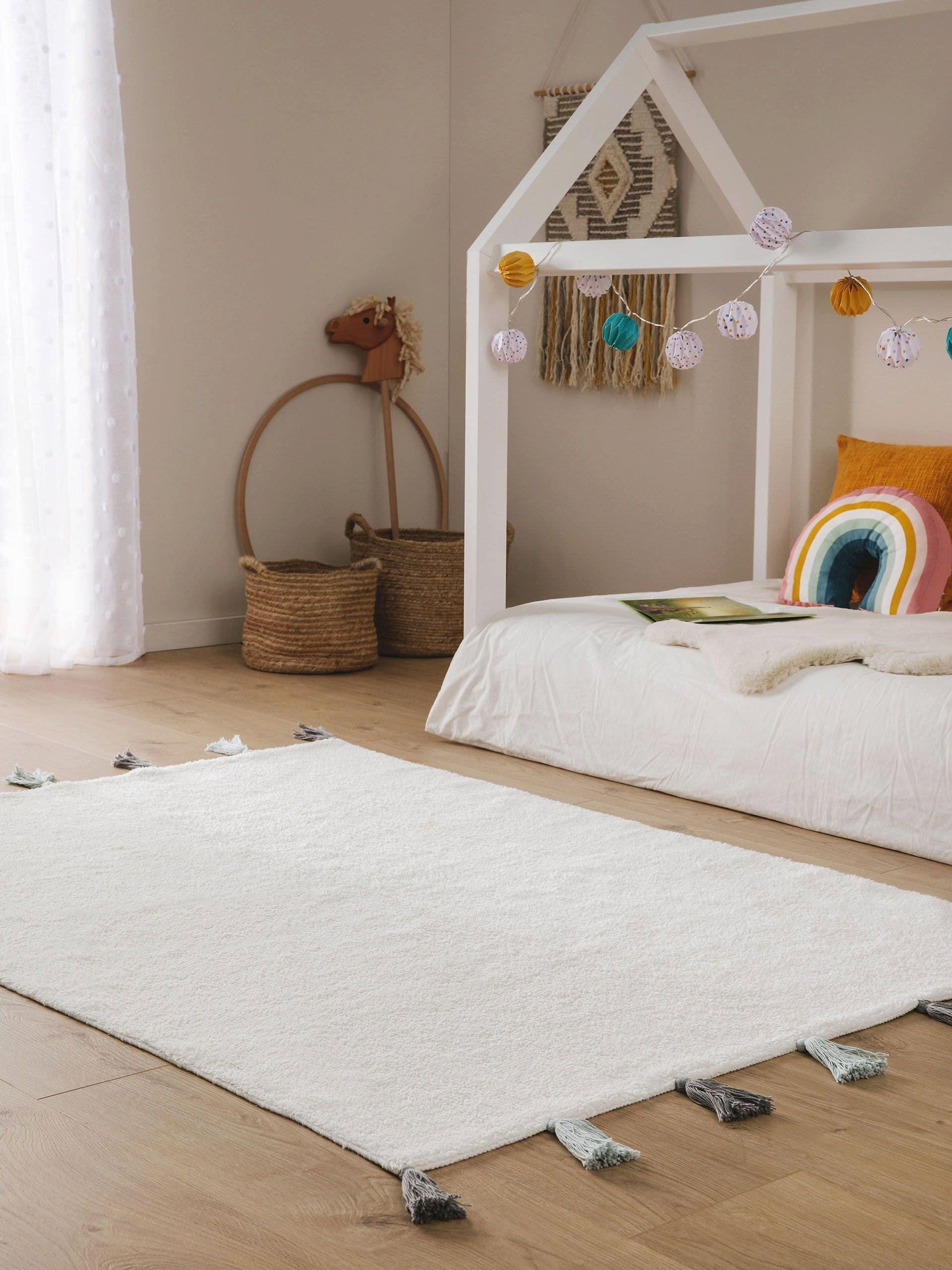 Benuta Waschbarer Kinderteppich Malu Blau