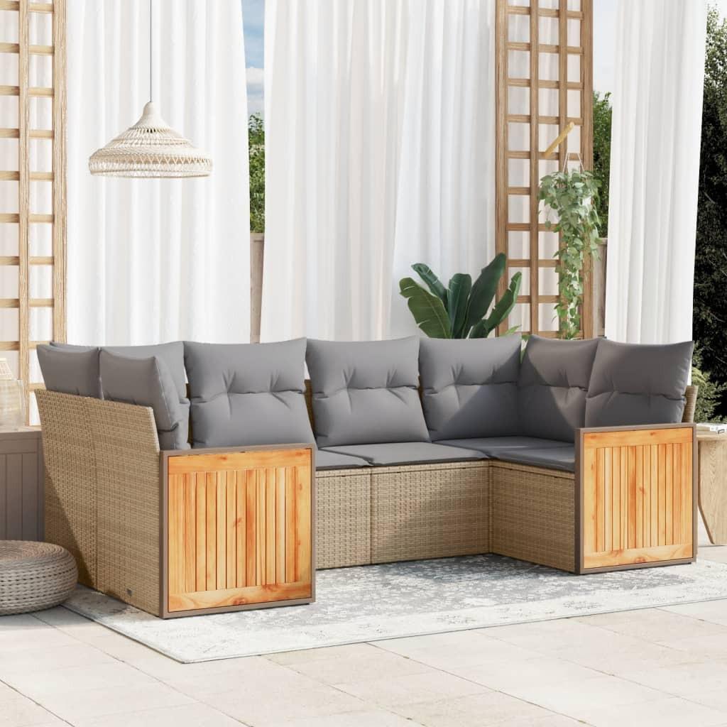 VidaXL Garten sofagarnitur poly-rattan