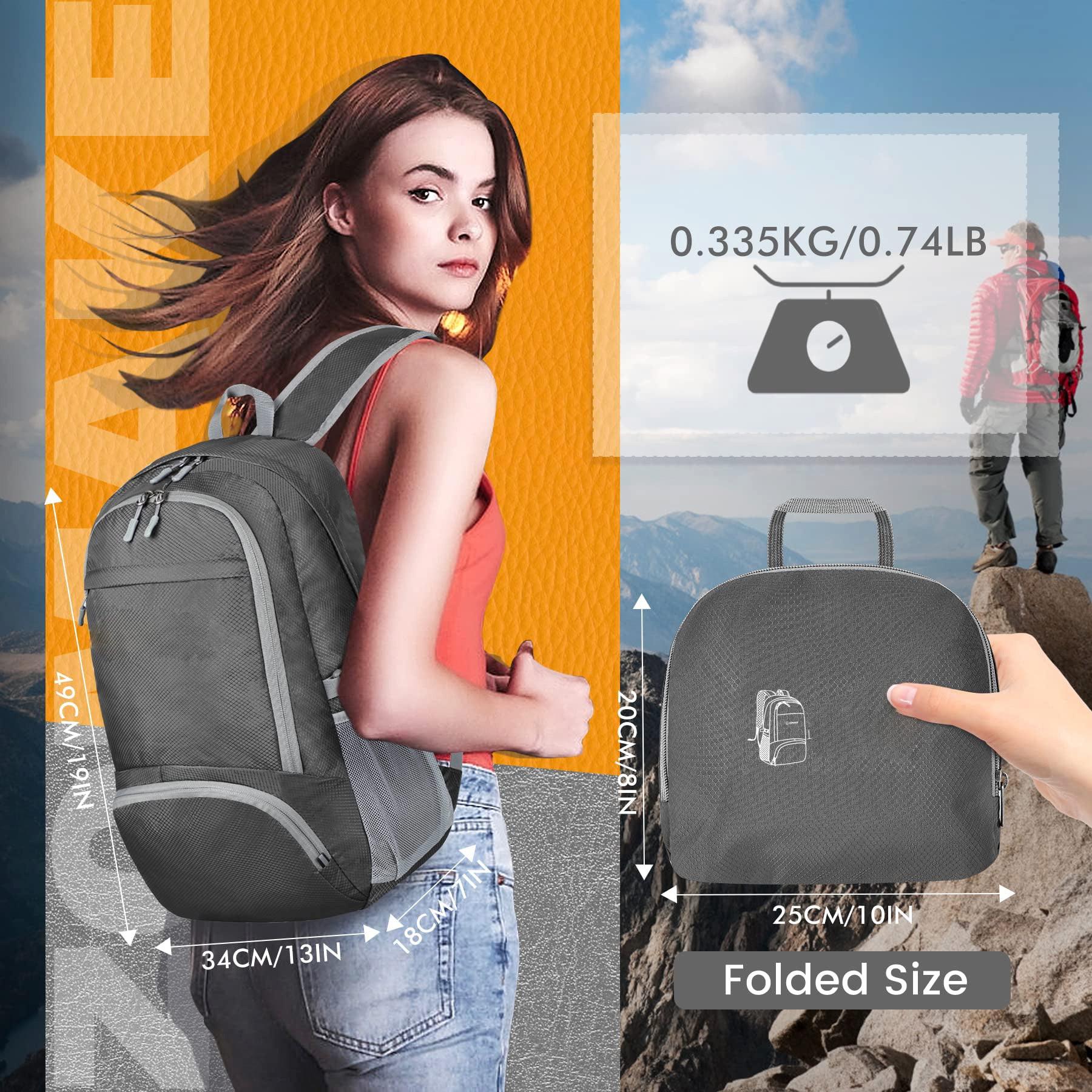 Only-bags.store Leichter faltbarer Rucksack-Packbare Rucksäcke, kleine faltbare Rucksäcke Wanderrucksack wasserdicht