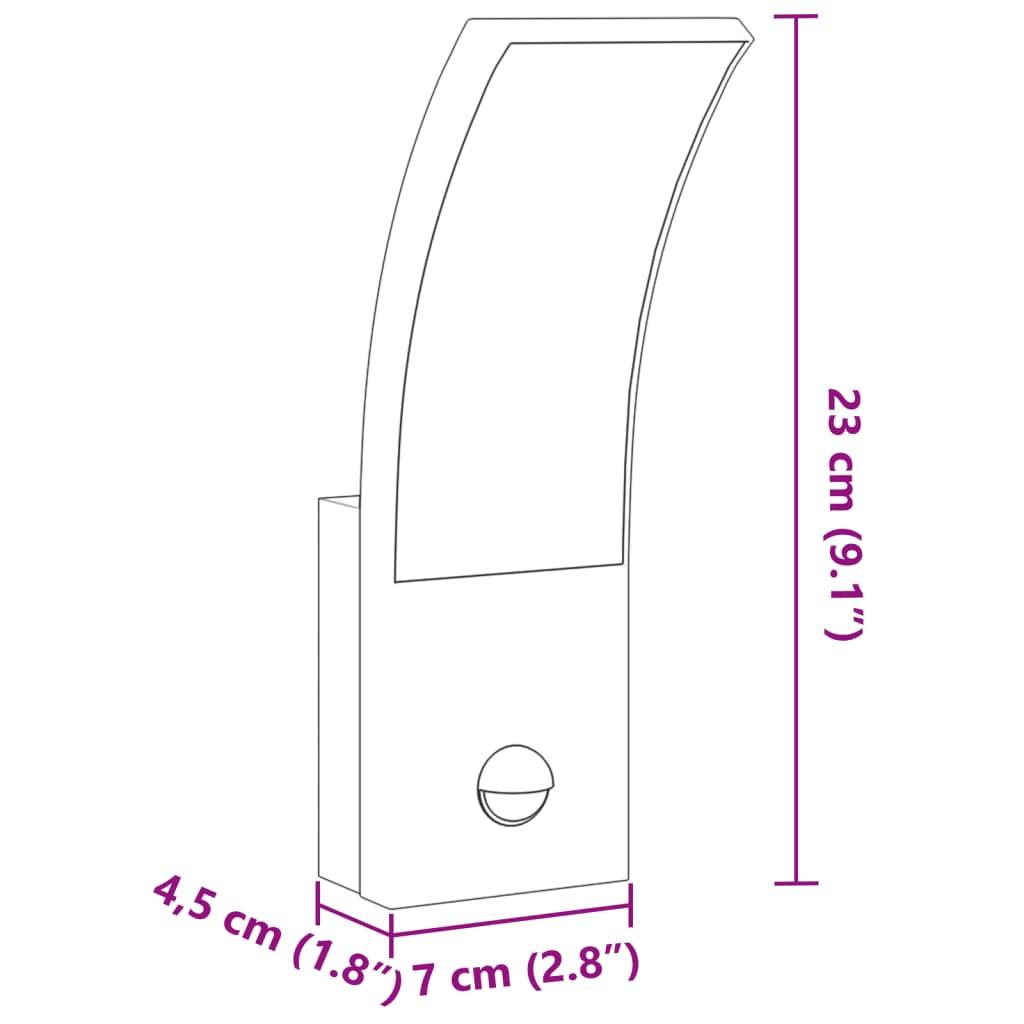 VidaXL Außenwandleuchte aluminium