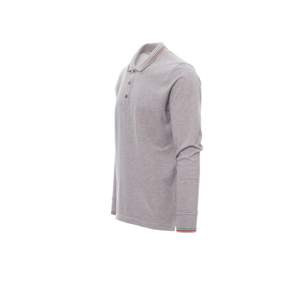 Payper Wear Langarm Polo Shirt mit gestreiftem Kragen und Bündchen