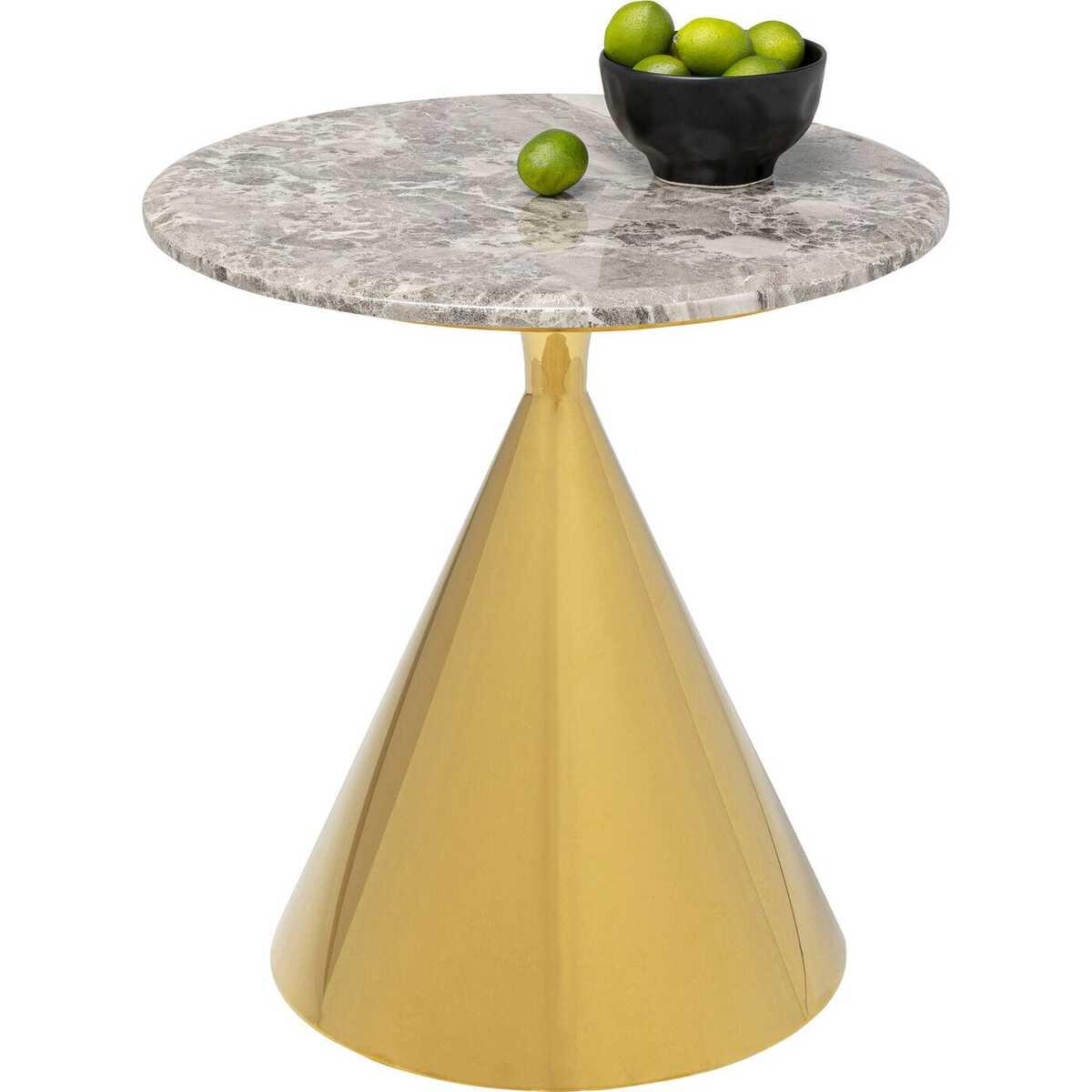 KARE Design Beistelltisch Rita gold rund 50