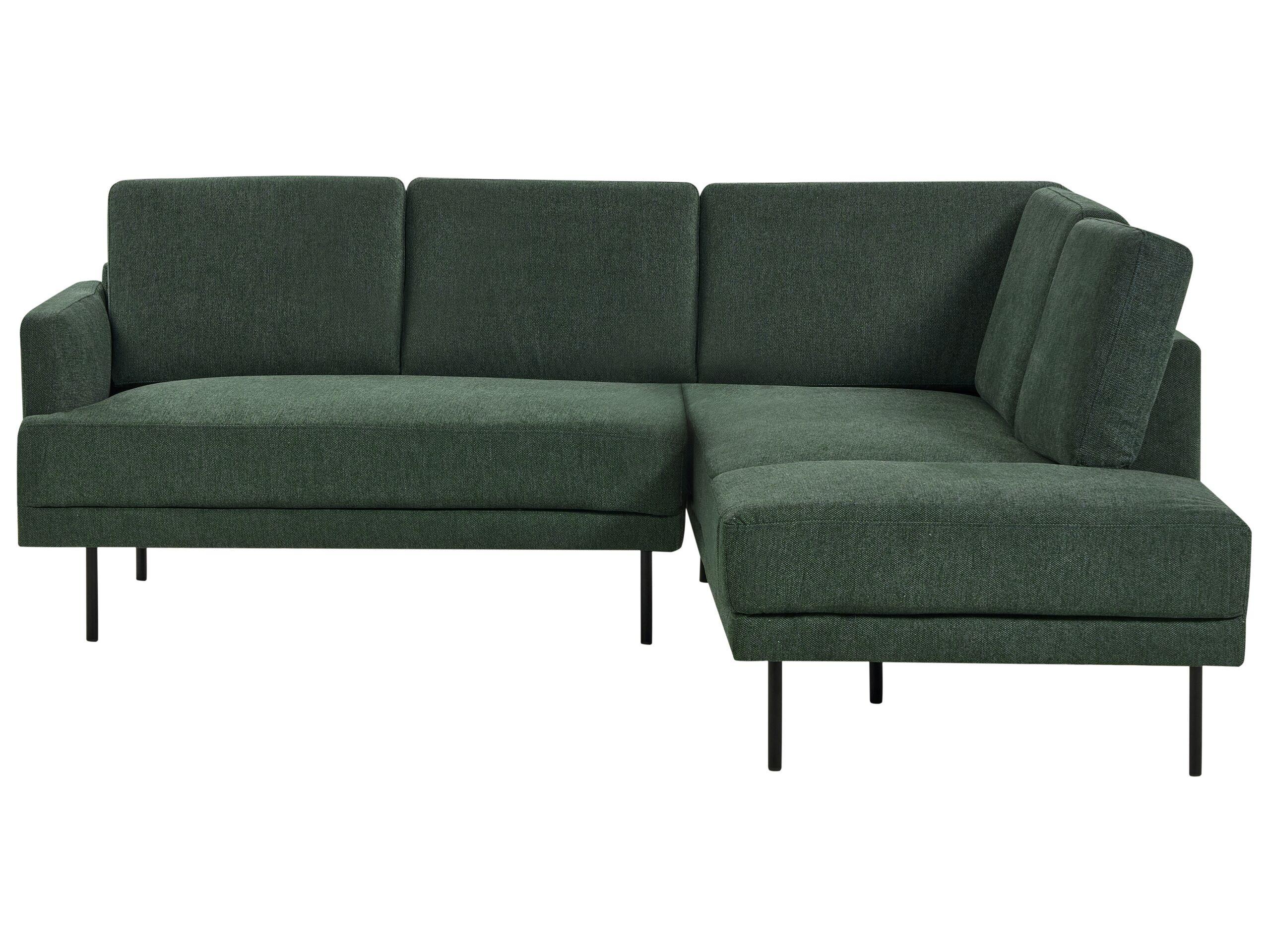 Beliani Linksseitiges Ecksofa aus Polyester Minimalistisch BREDA