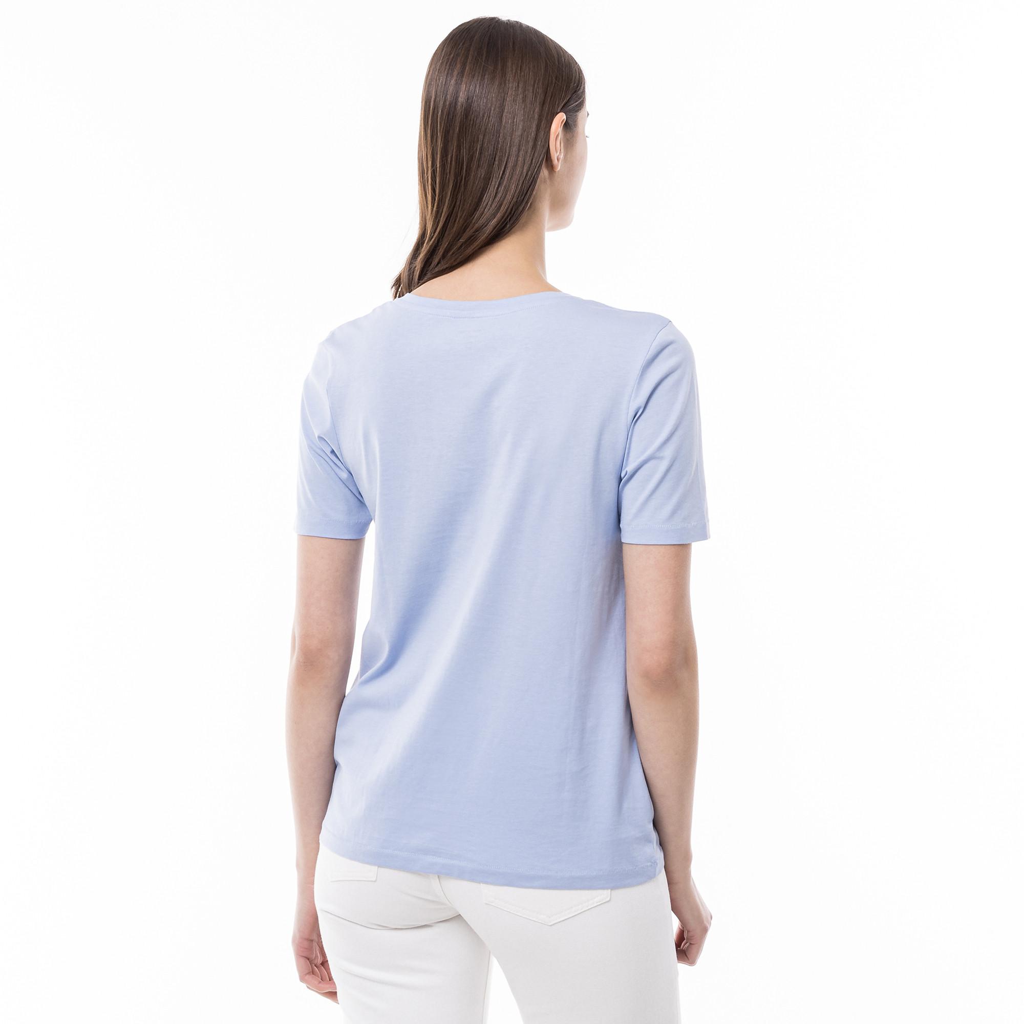 Manor Woman Pima Kurzarm V-Ausschnitt T-Shirt