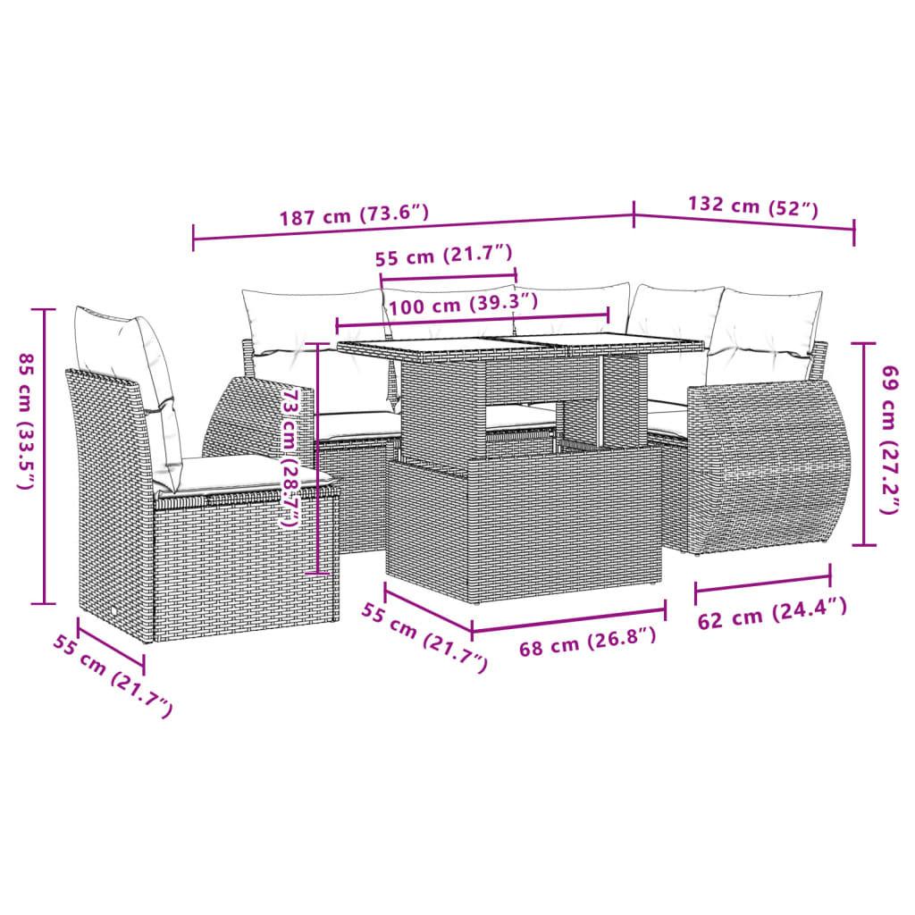 VidaXL Garten sofagarnitur poly-rattan