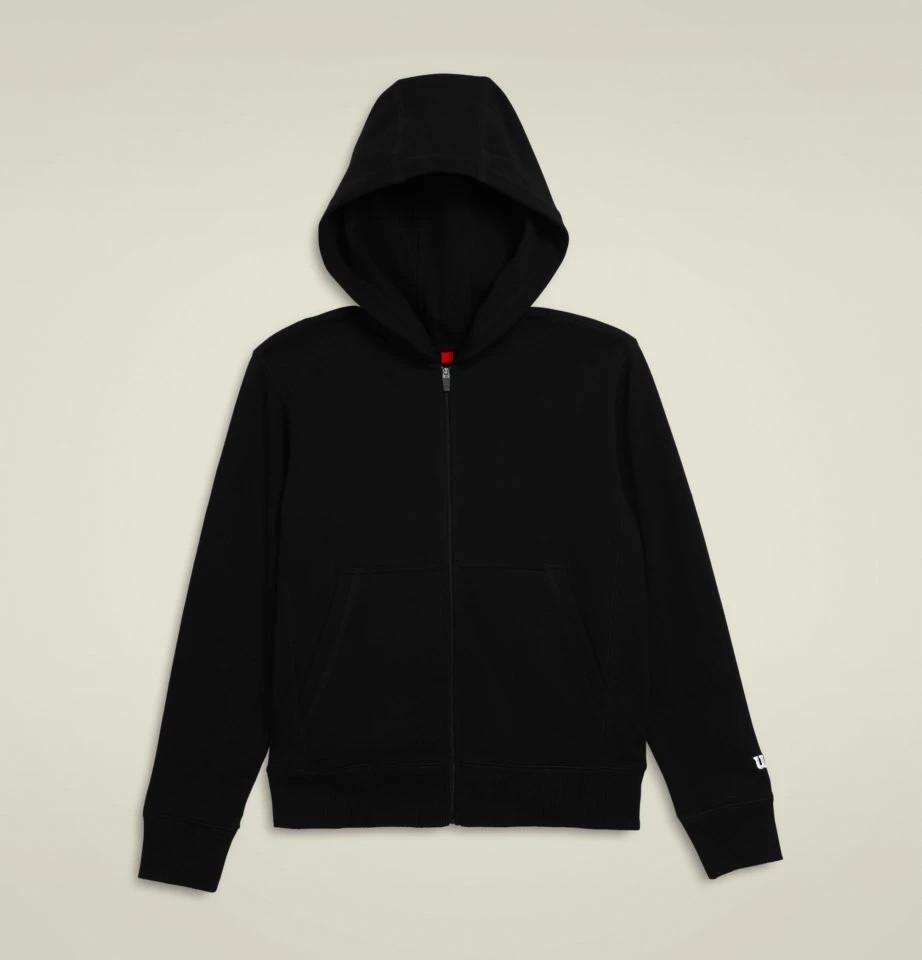 Wilson Team Zip Hoodie Junioren Schwarz