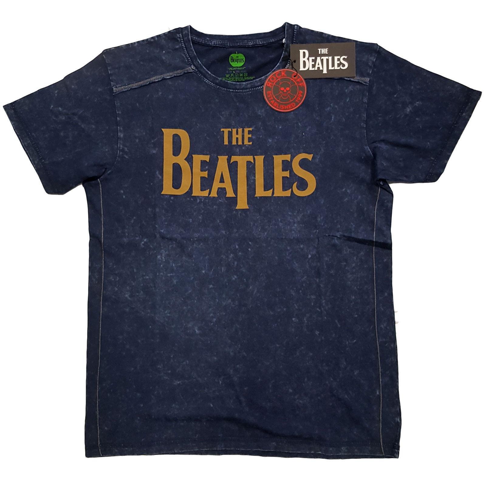 The Beatles Logo Print Kurzarm T-Shirt