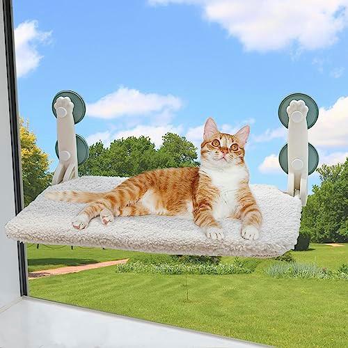 Alopini Katzenbett Fenster Klappbare Hängematte Katzenfenster Katzenfensterbank mit stabilen Saugnäpfen bis