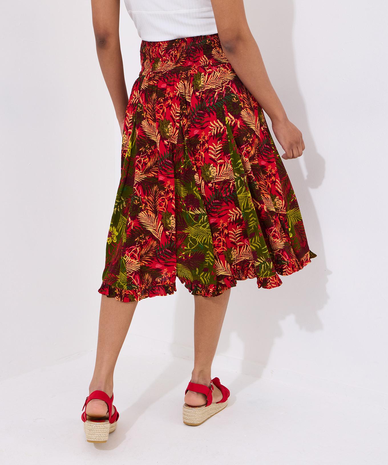 Joe Browns Godet-Skaterrock mit Palmenmuster