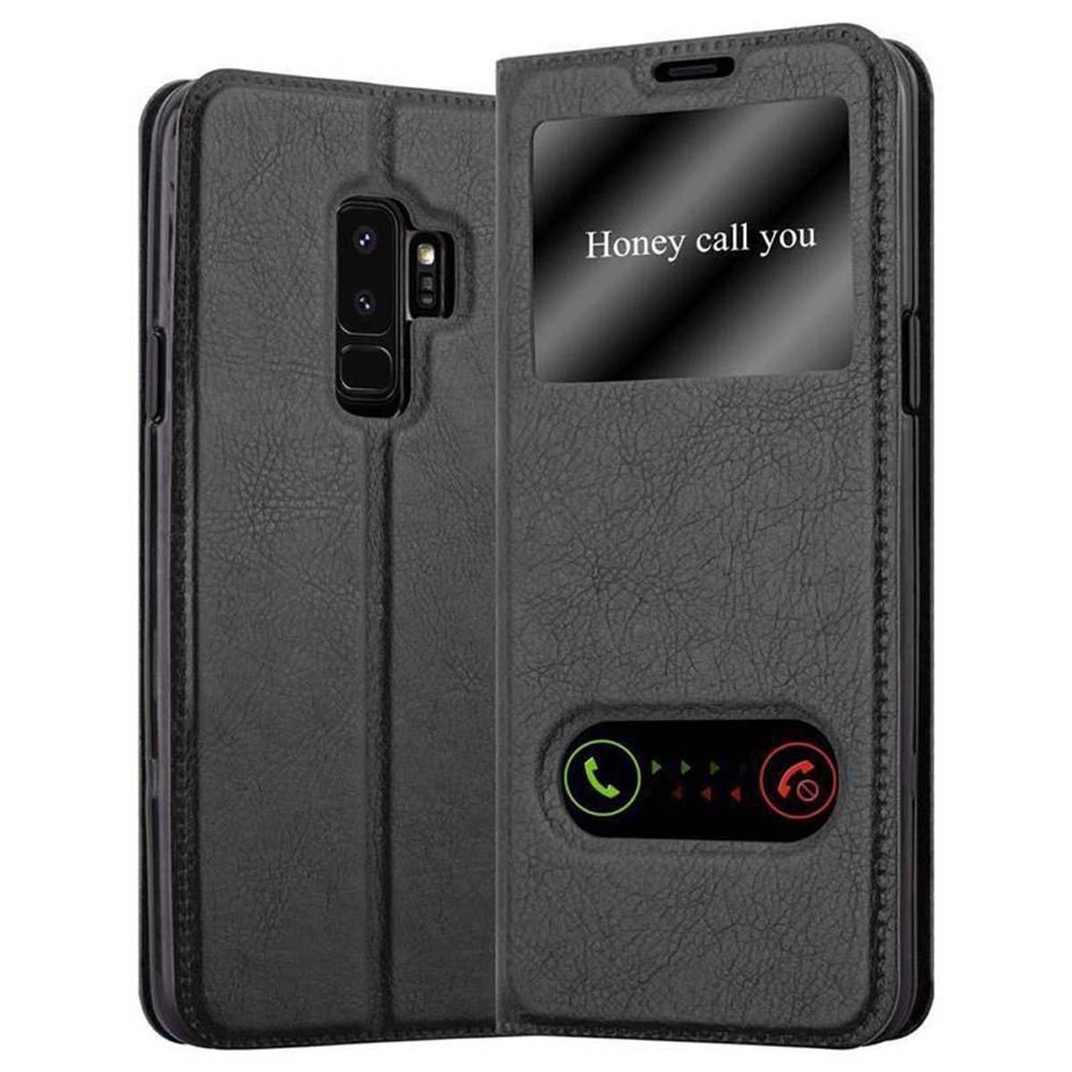 Cadorabo Hülle für Samsung Galaxy S9 PLUS Magnetverschluss, 2 Sichtfenstern