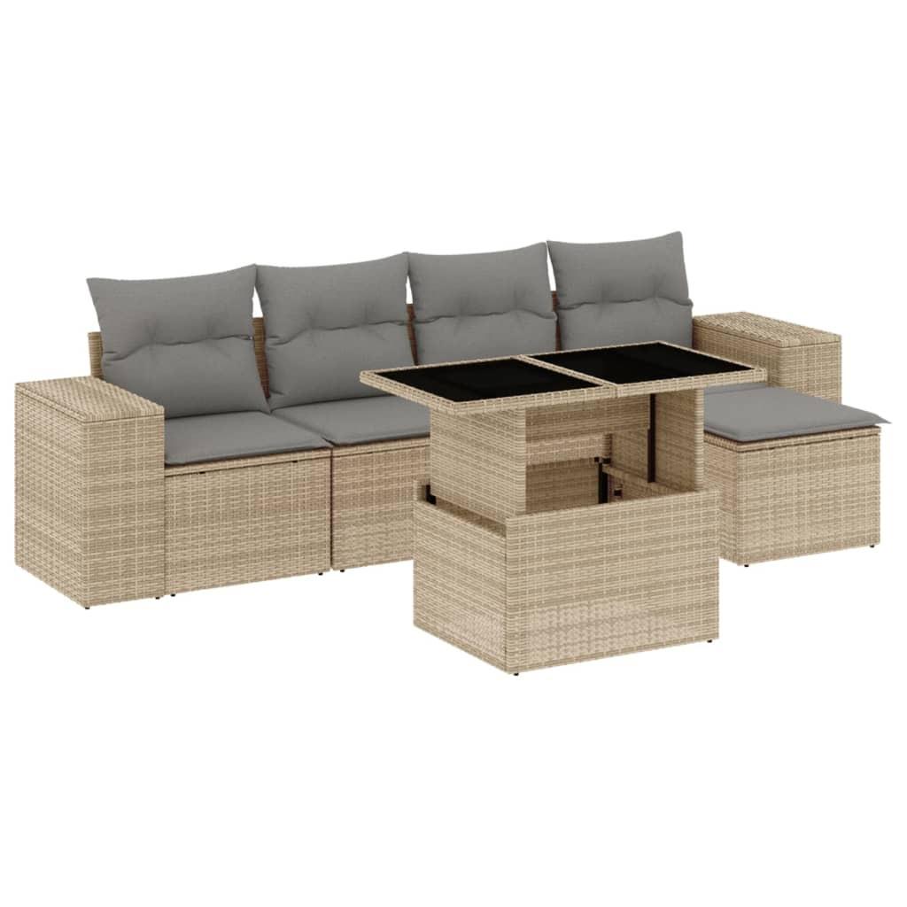 VidaXL Garten sofagarnitur poly-rattan