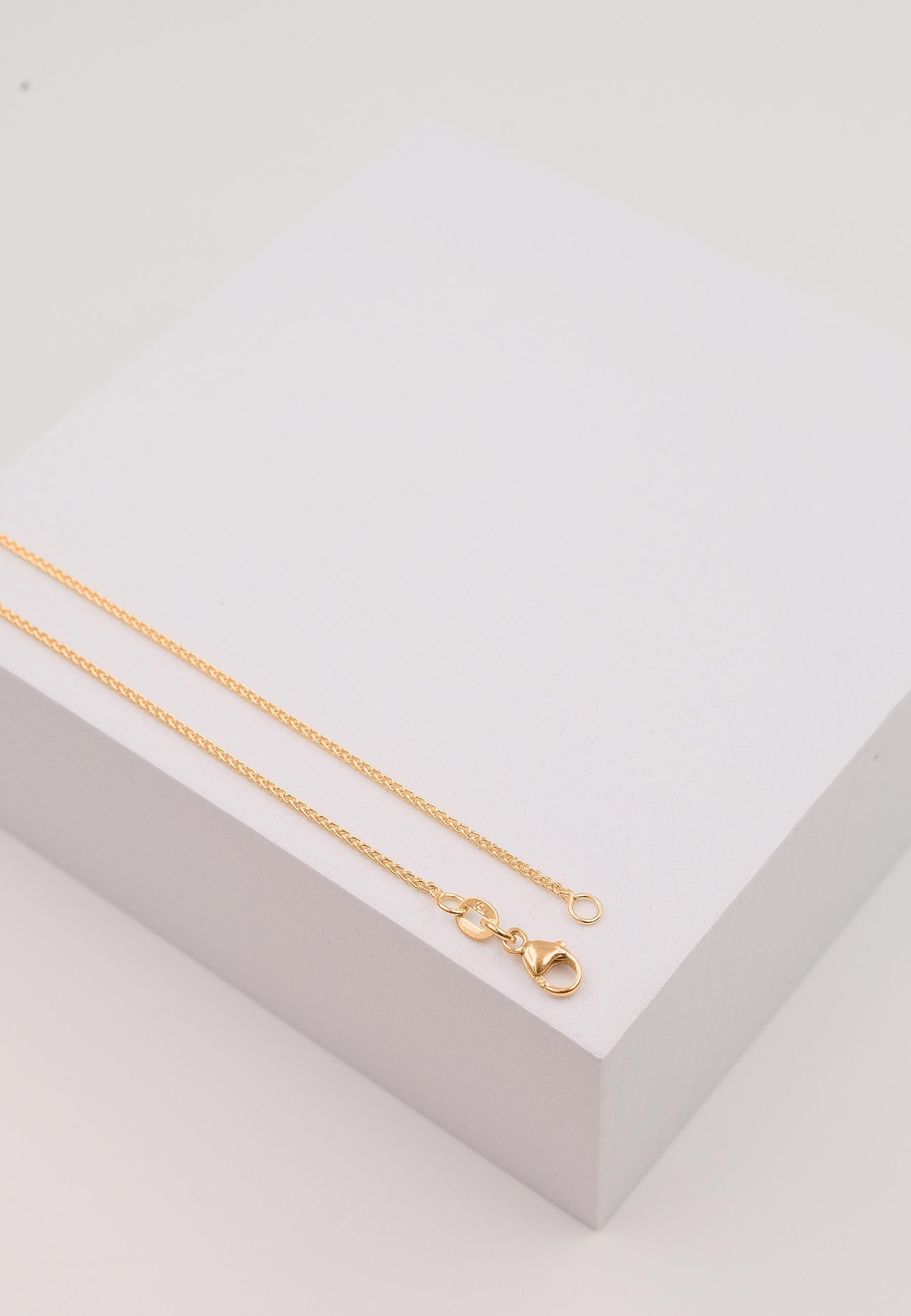 MUAU Schmuck Collier Zopf Rotgold 750, 1.2mm, 42cm