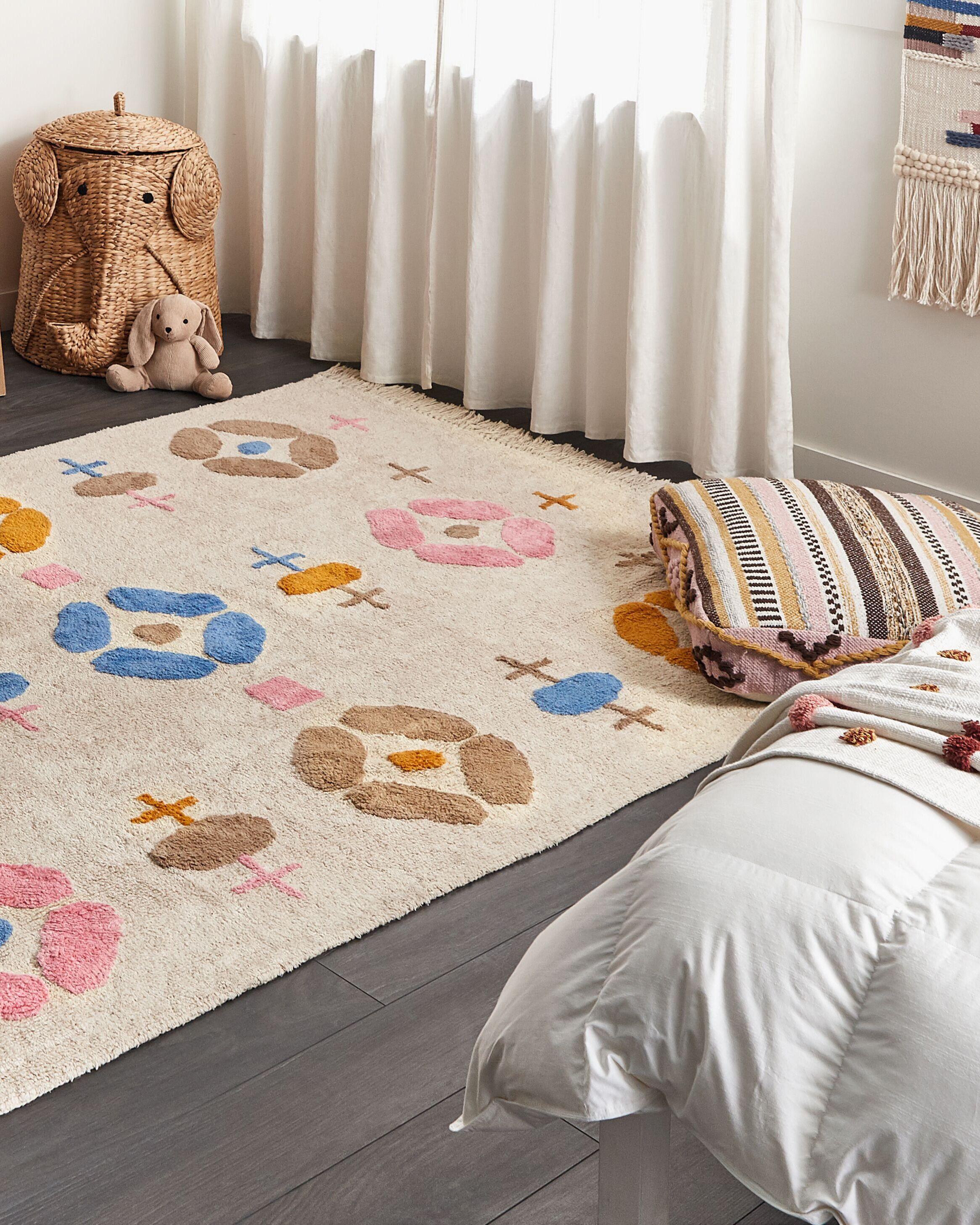 Beliani Kinderteppich aus Baumwolle Boho DARAN