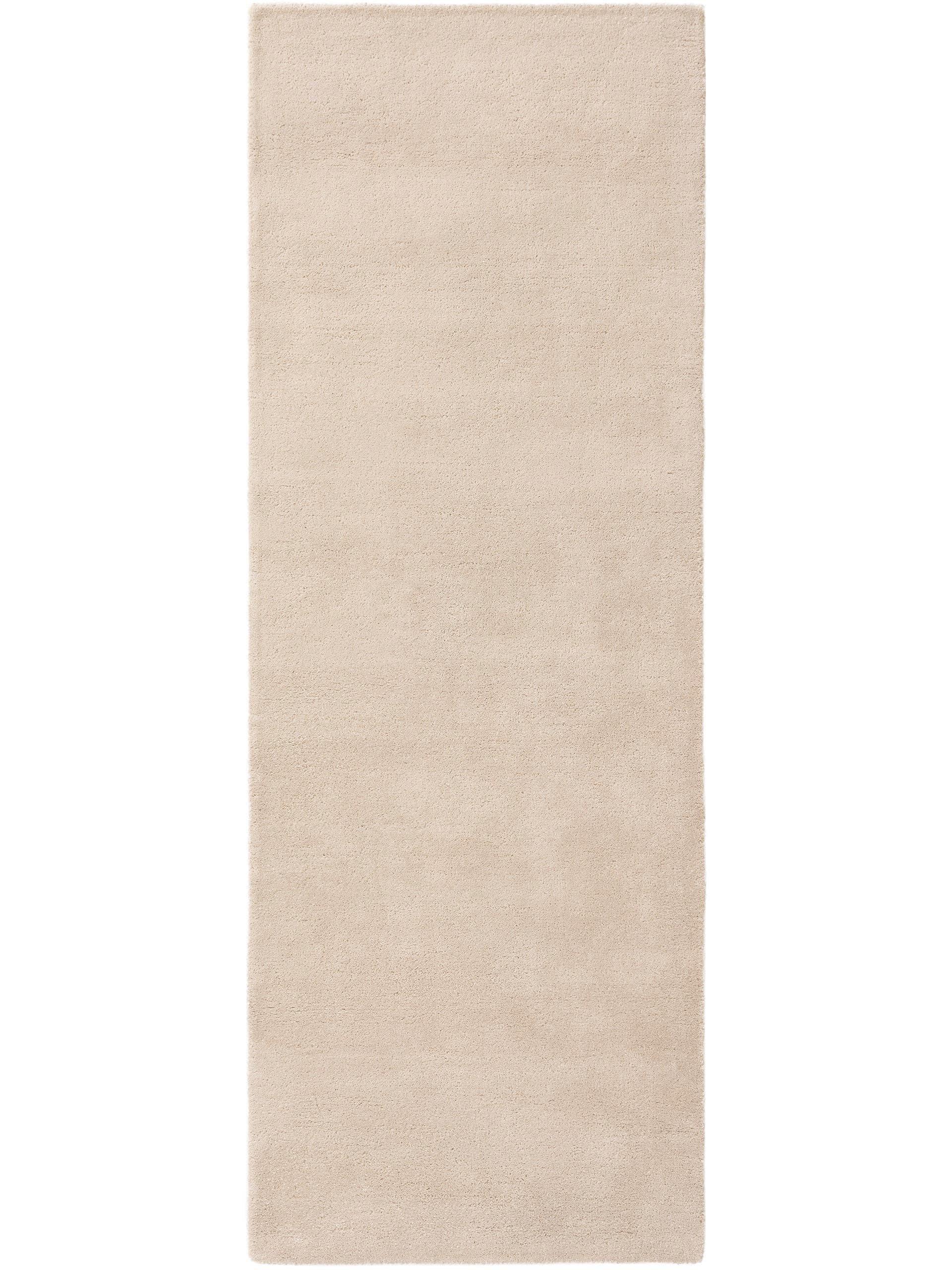 Benuta Wollteppich Läufer Bent Cream