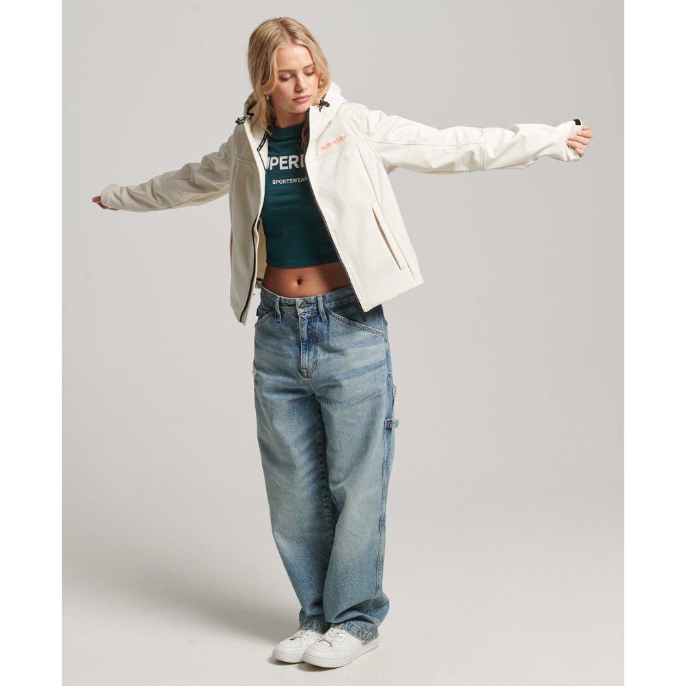 Superdry damen softshe-wasserproofjacke mit kapuze code trekker