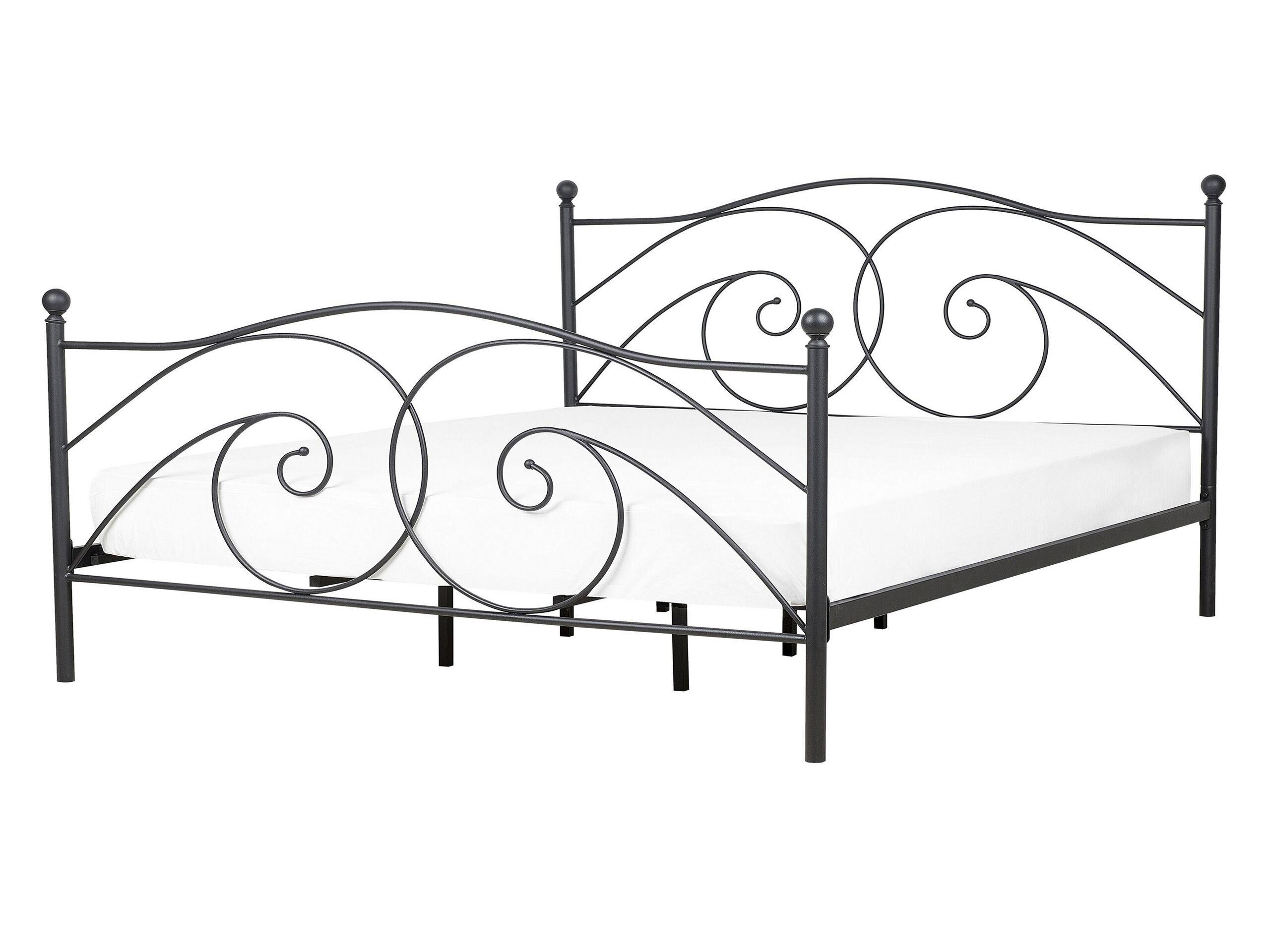 Beliani Bett mit Lattenrost aus Stahl Retro DINARD