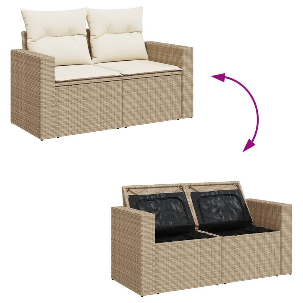VidaXL Garten sofagarnitur poly-rattan