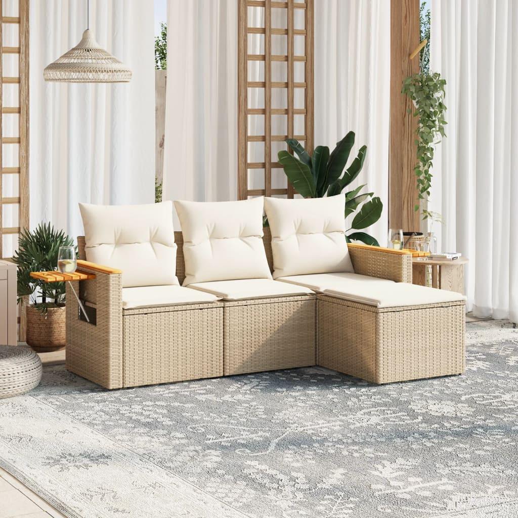 VidaXL Garten sofagarnitur poly-rattan
