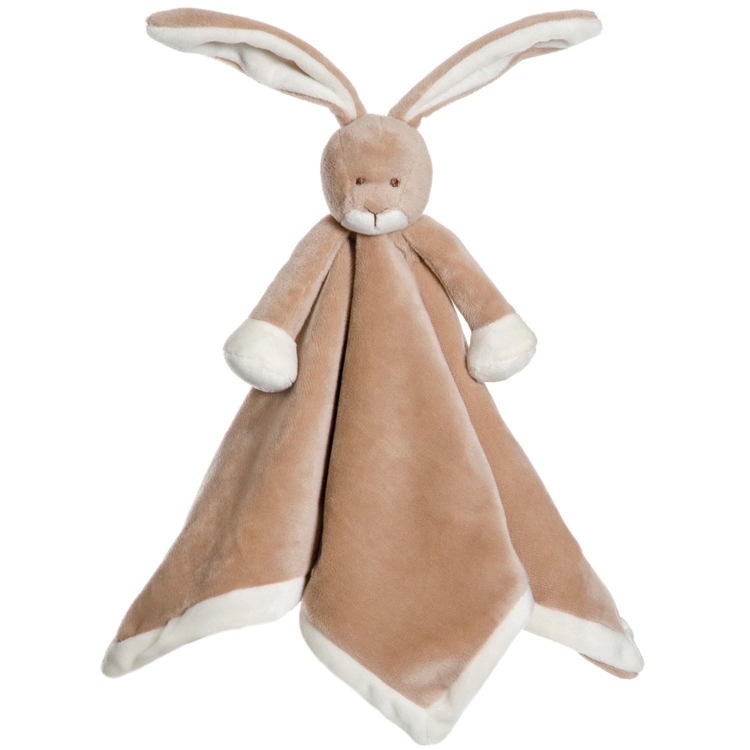 TEDDYKOMPANIET Schmusetuch Hase Kartoffelbraun (35cm)