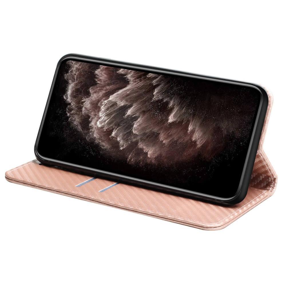 Cover-Discount iPhone 15 - Carbon Look Flip Case Hülle