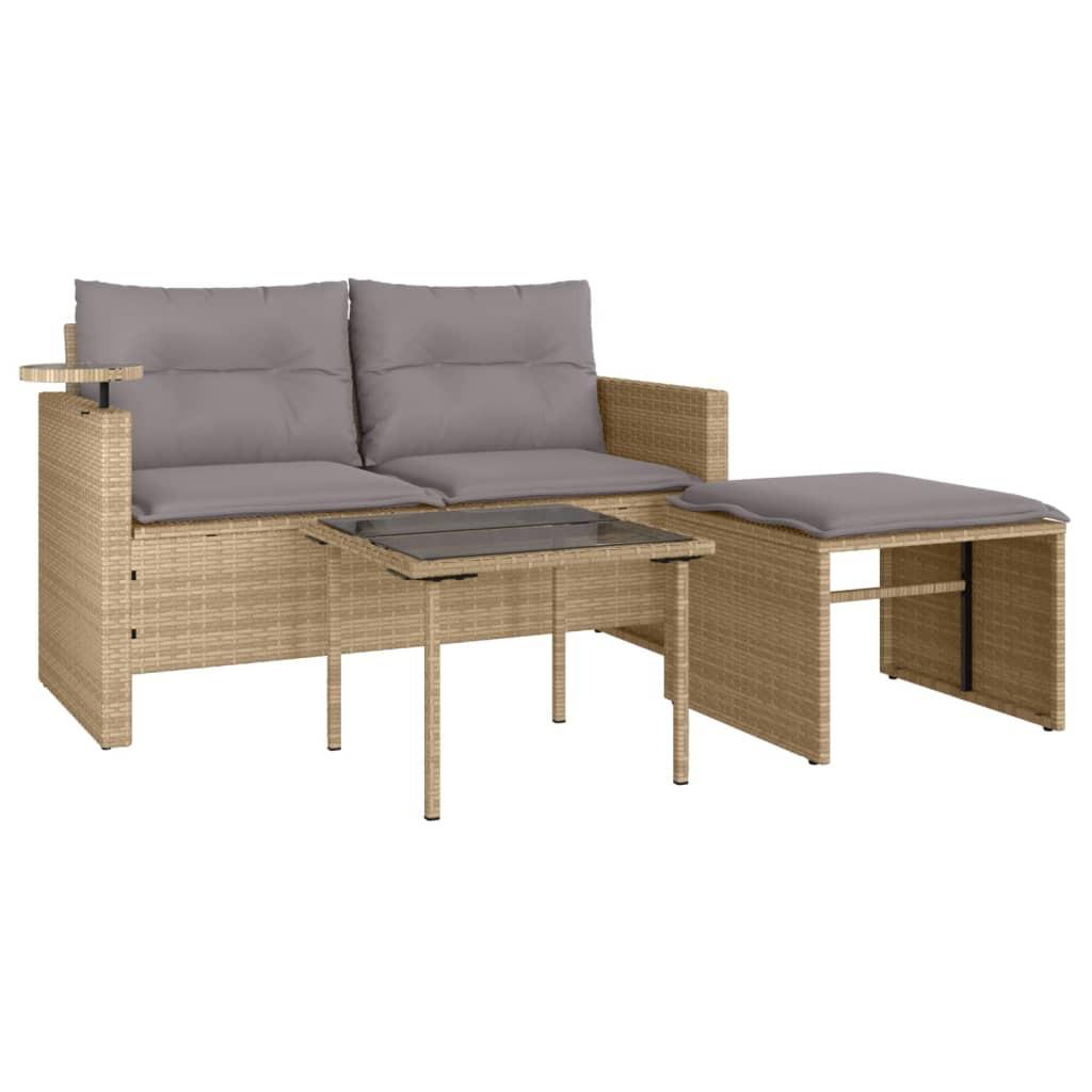 VidaXL Gartensofagarnitur poly-rattan