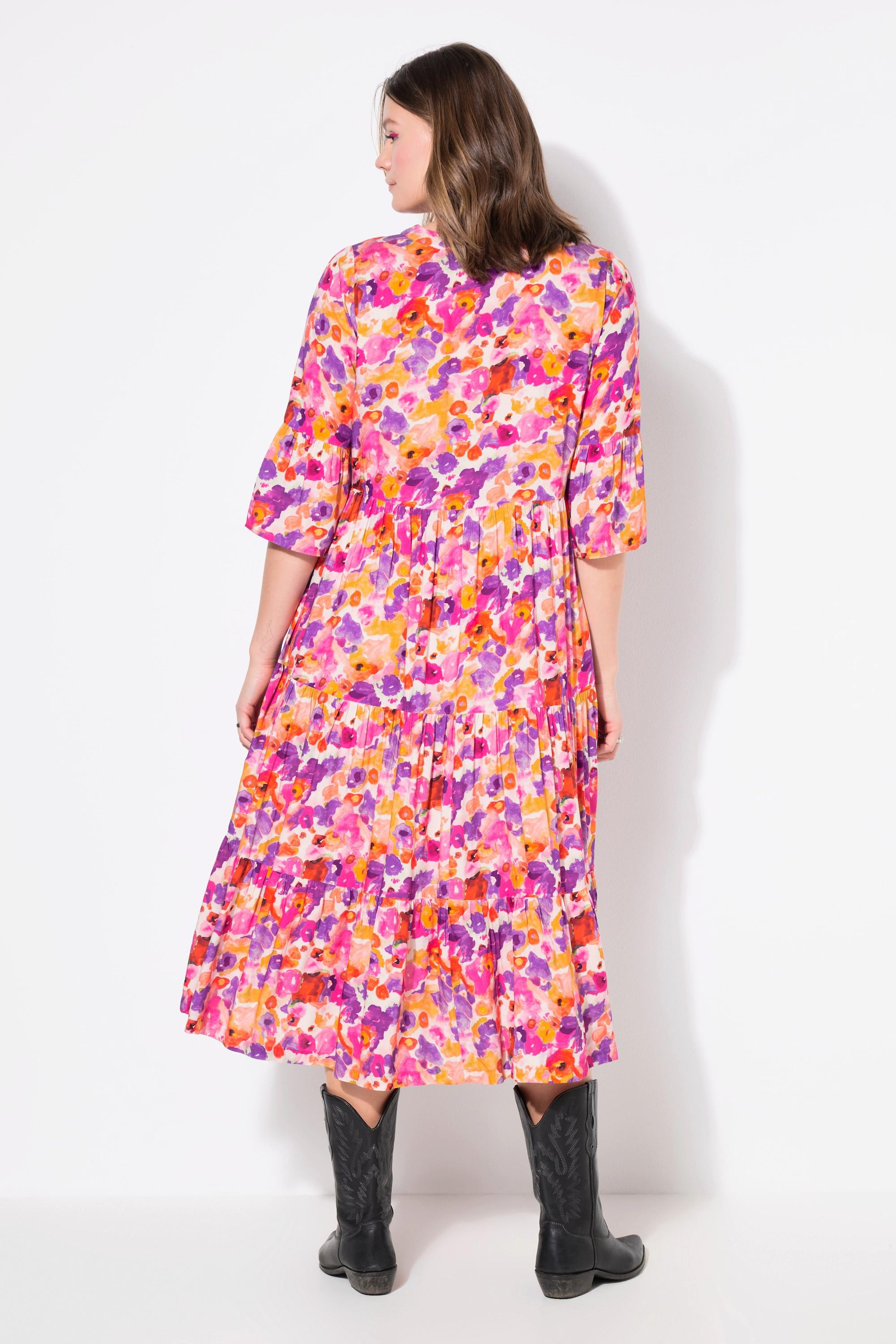 Studio Untold Maxikleid Flower-Print Volants