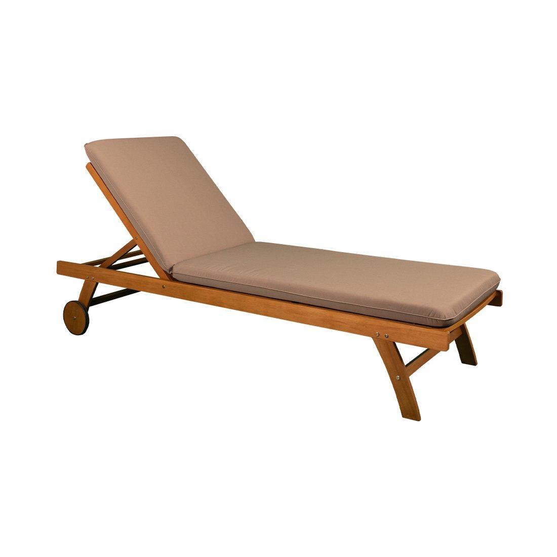Contini Sonnenliege mit Kissen Taupe