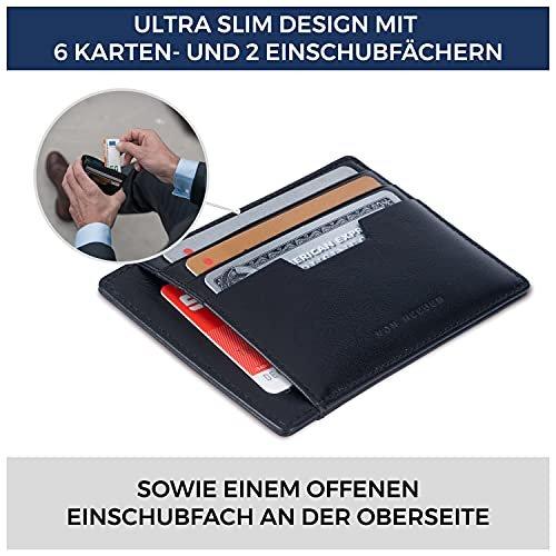 Only-bags.store Echtleder RFID Kartenetui aus Nappa-Leder - 9 Fächer - Querformat Kreditkartenetui