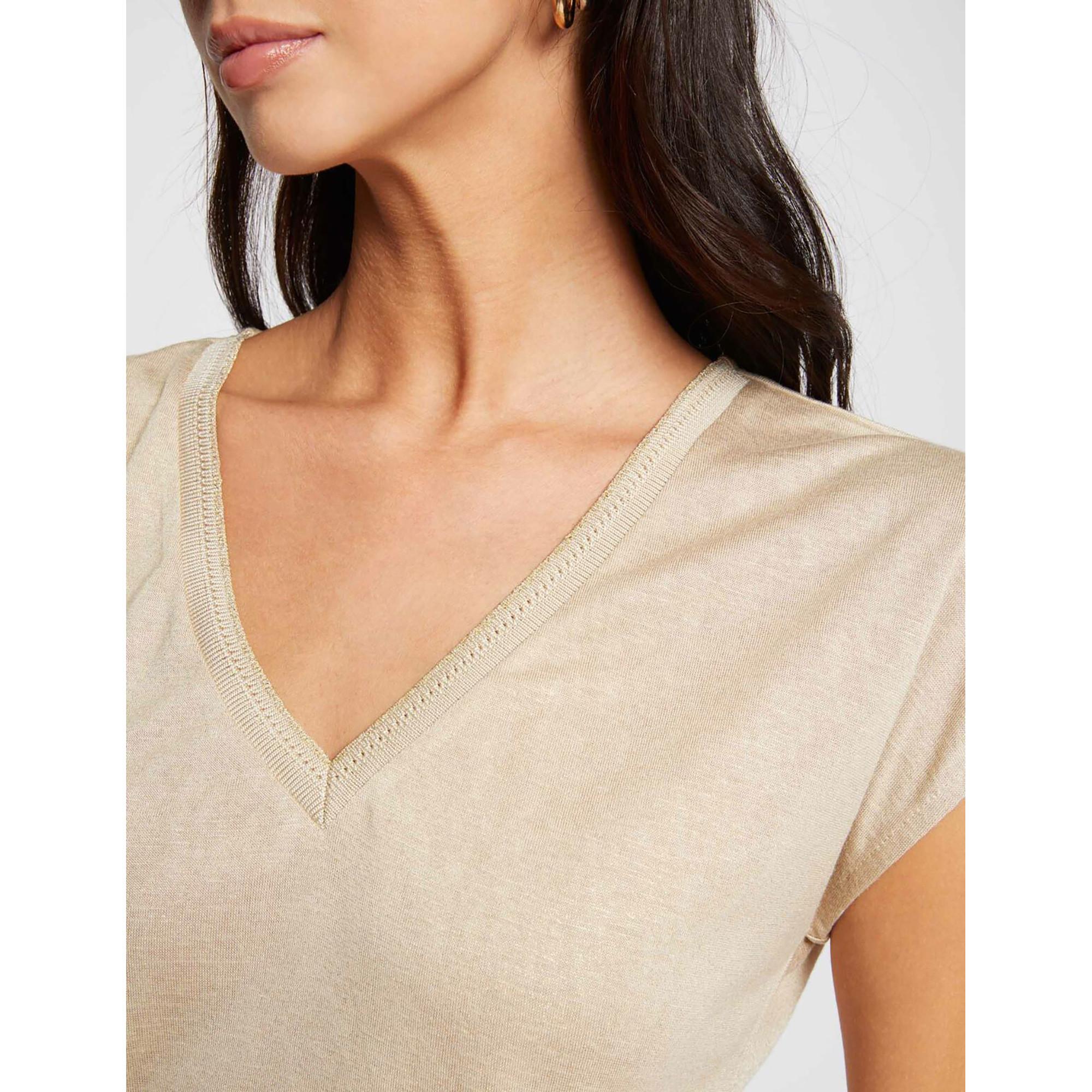 MORGAN V-Ausschnitt Kurzarm T-Shirt