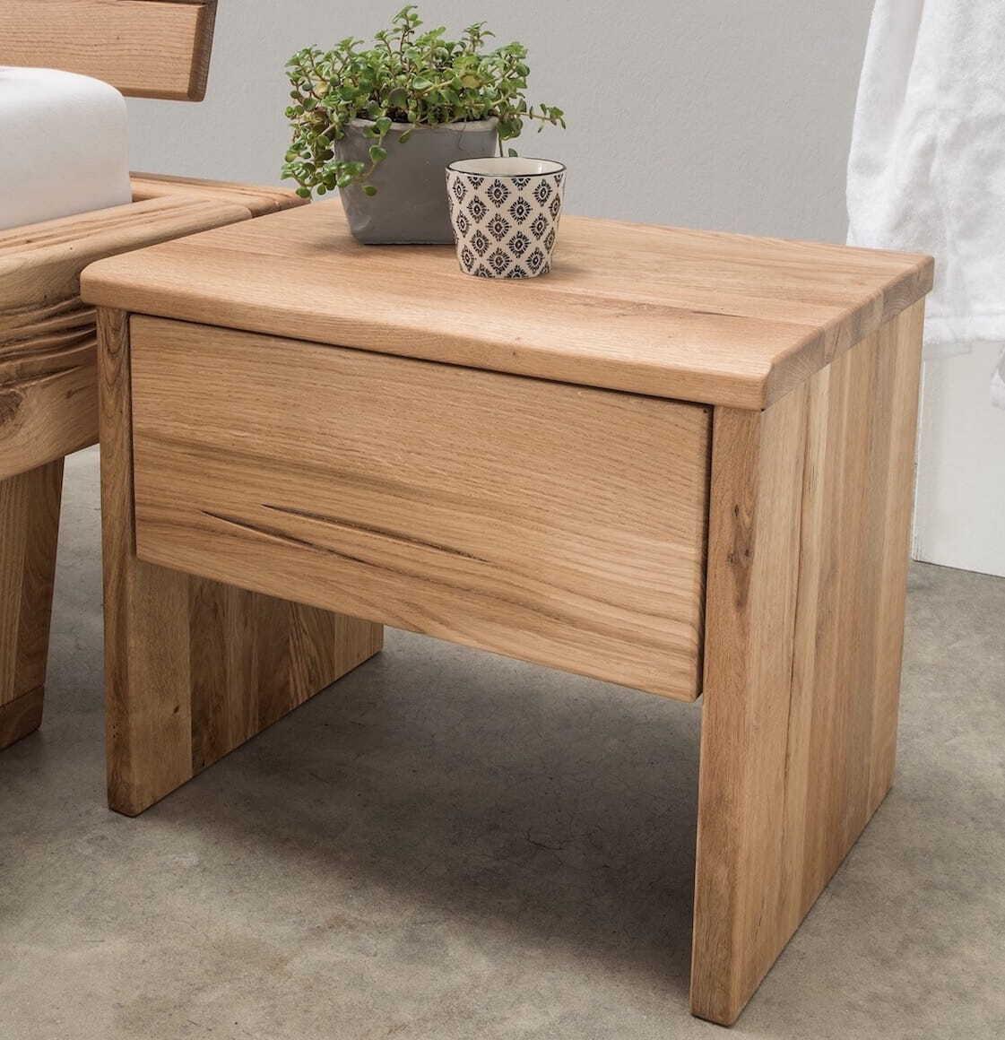 mutoni Nachttisch Unique Wildeiche 51x37x42